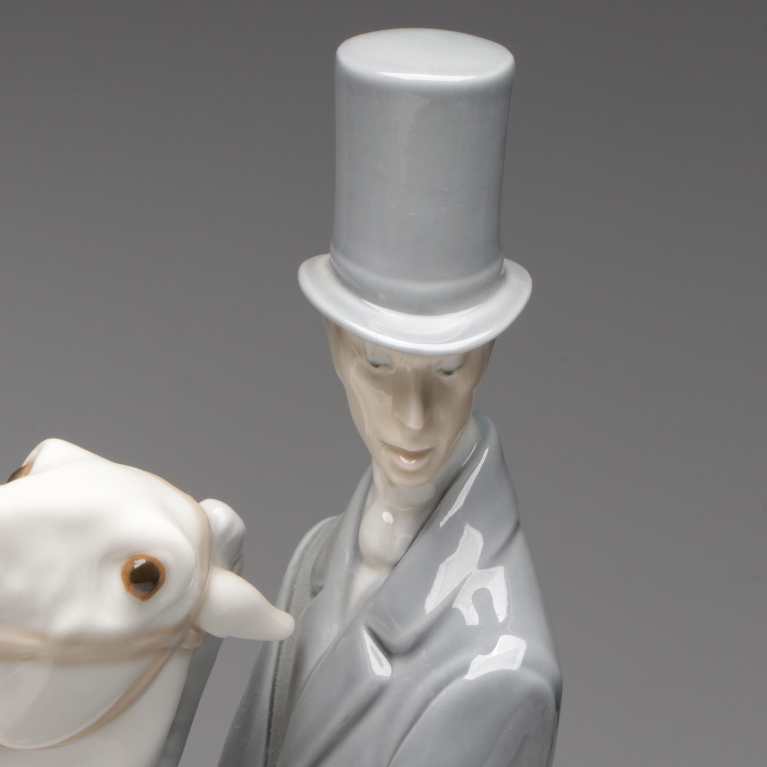 Lladró "Man on Horse" Porcelain Figurine by Fulgencio Garcia, 1977