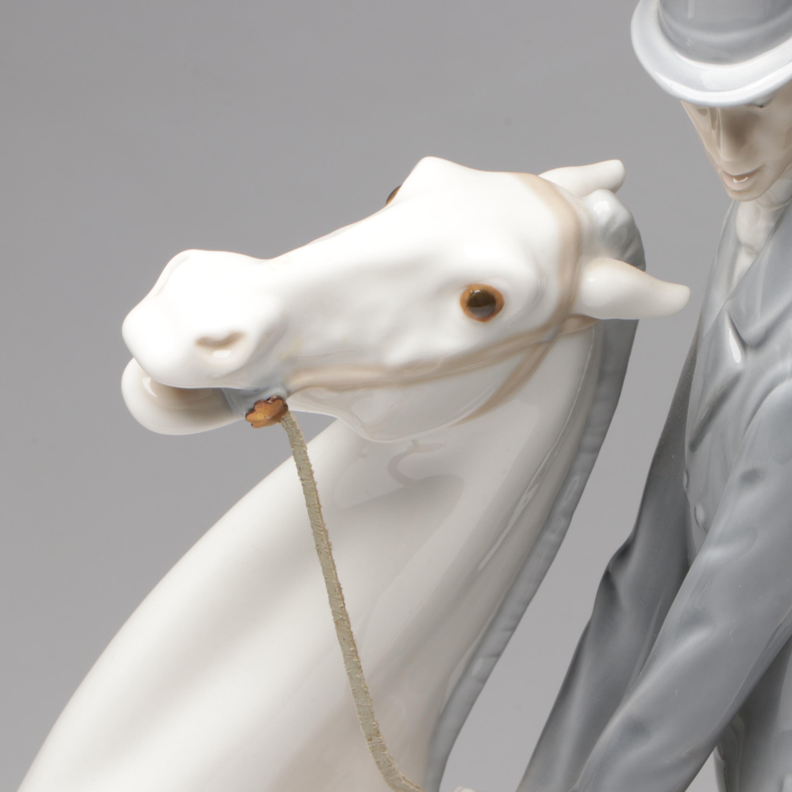 Lladró "Man on Horse" Porcelain Figurine by Fulgencio Garcia, 1977