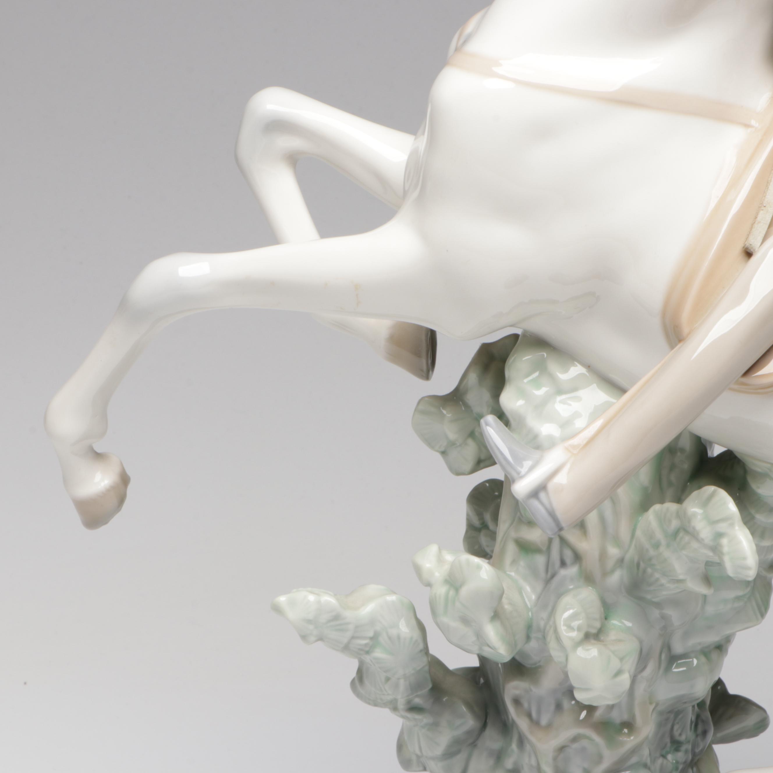 Lladró "Man on Horse" Porcelain Figurine by Fulgencio Garcia, 1977