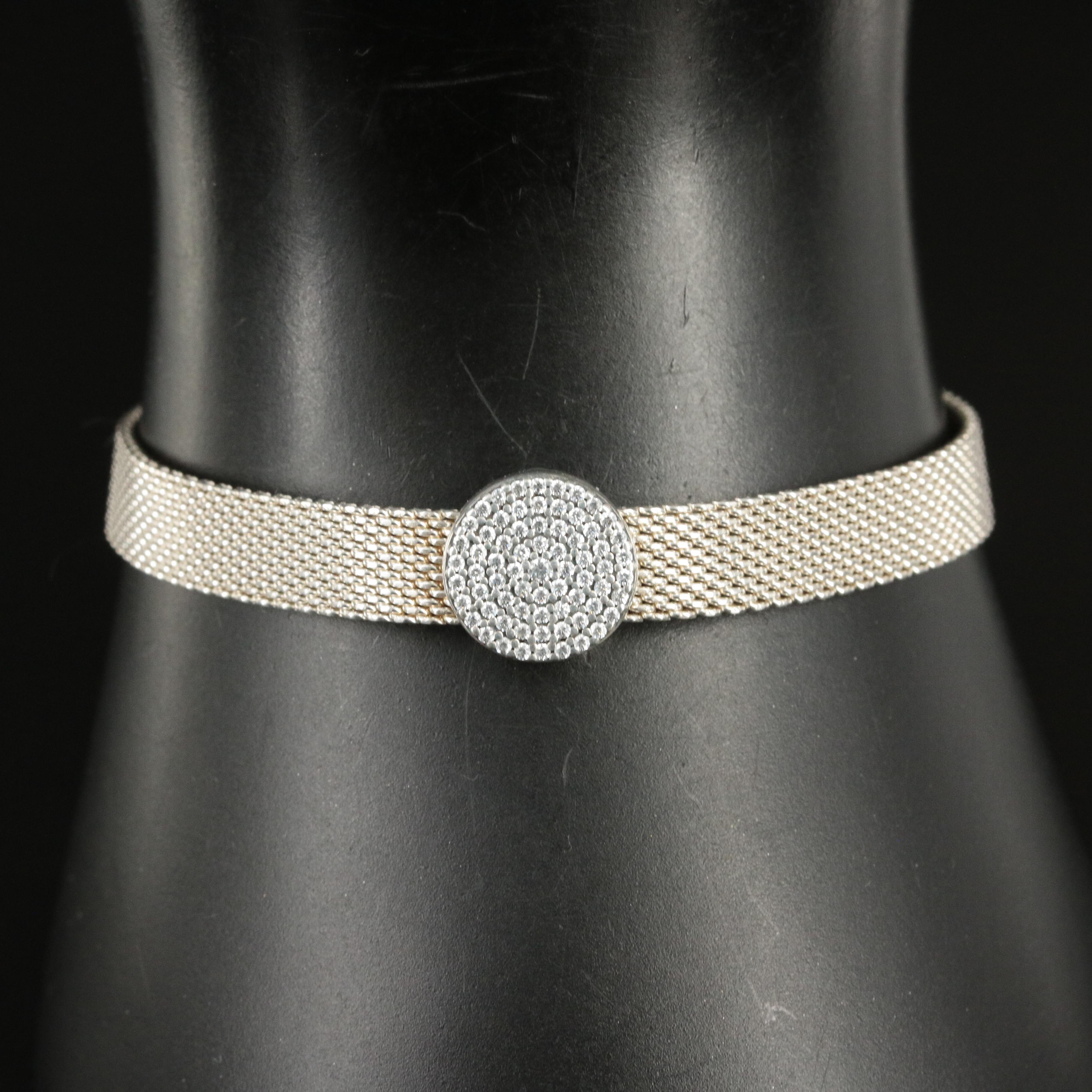 Pandora CZ Mesh Strap Bracelet