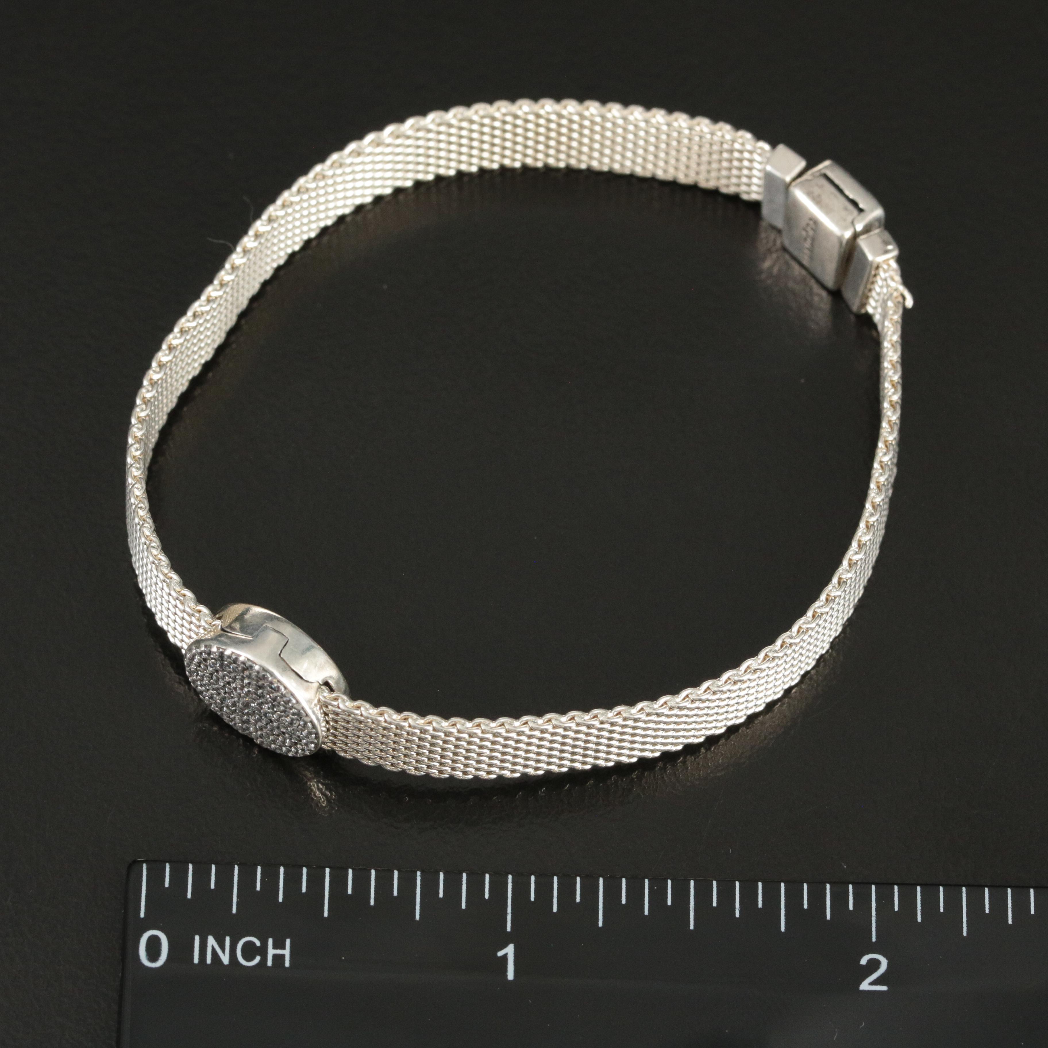 Pandora CZ Mesh Strap Bracelet