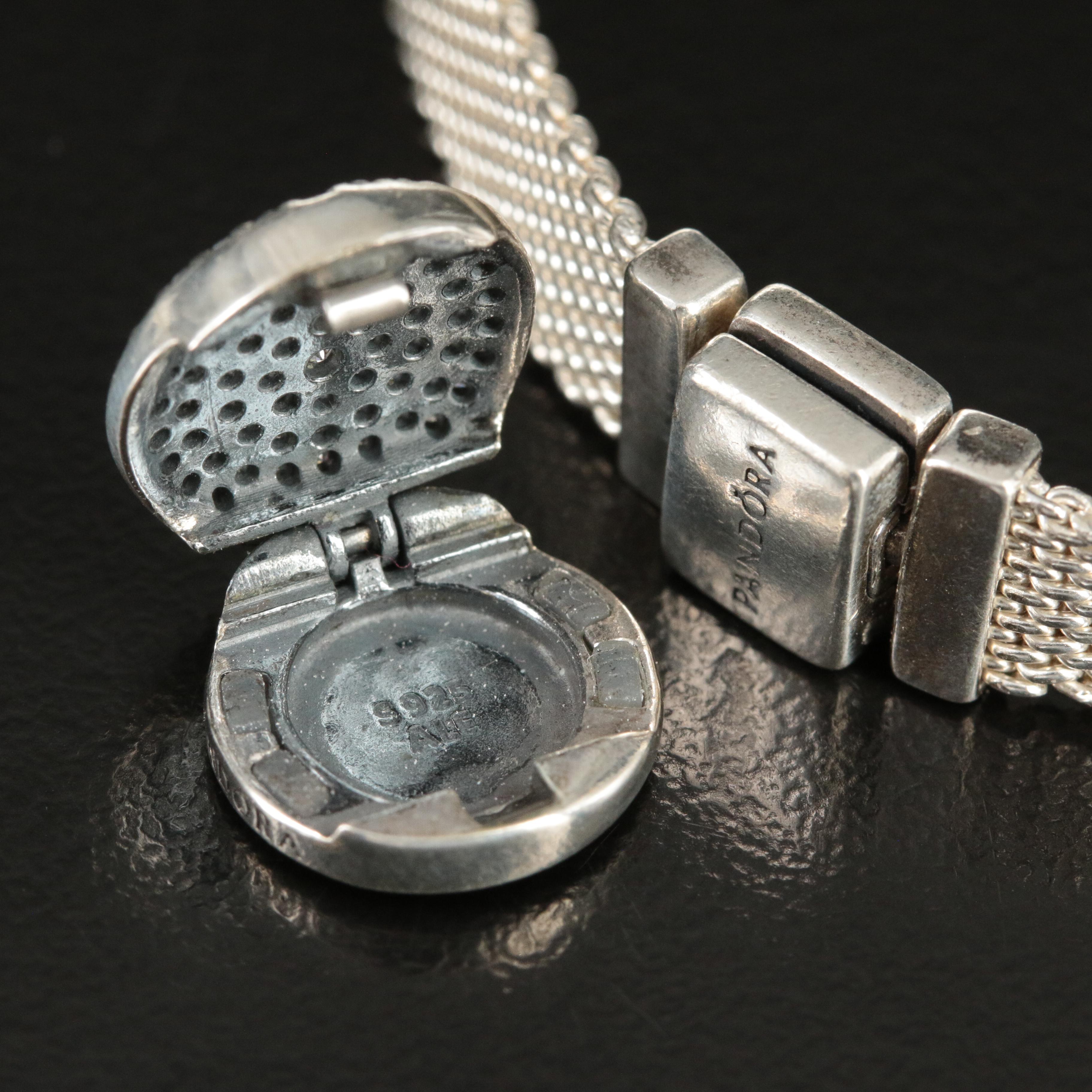 Pandora CZ Mesh Strap Bracelet