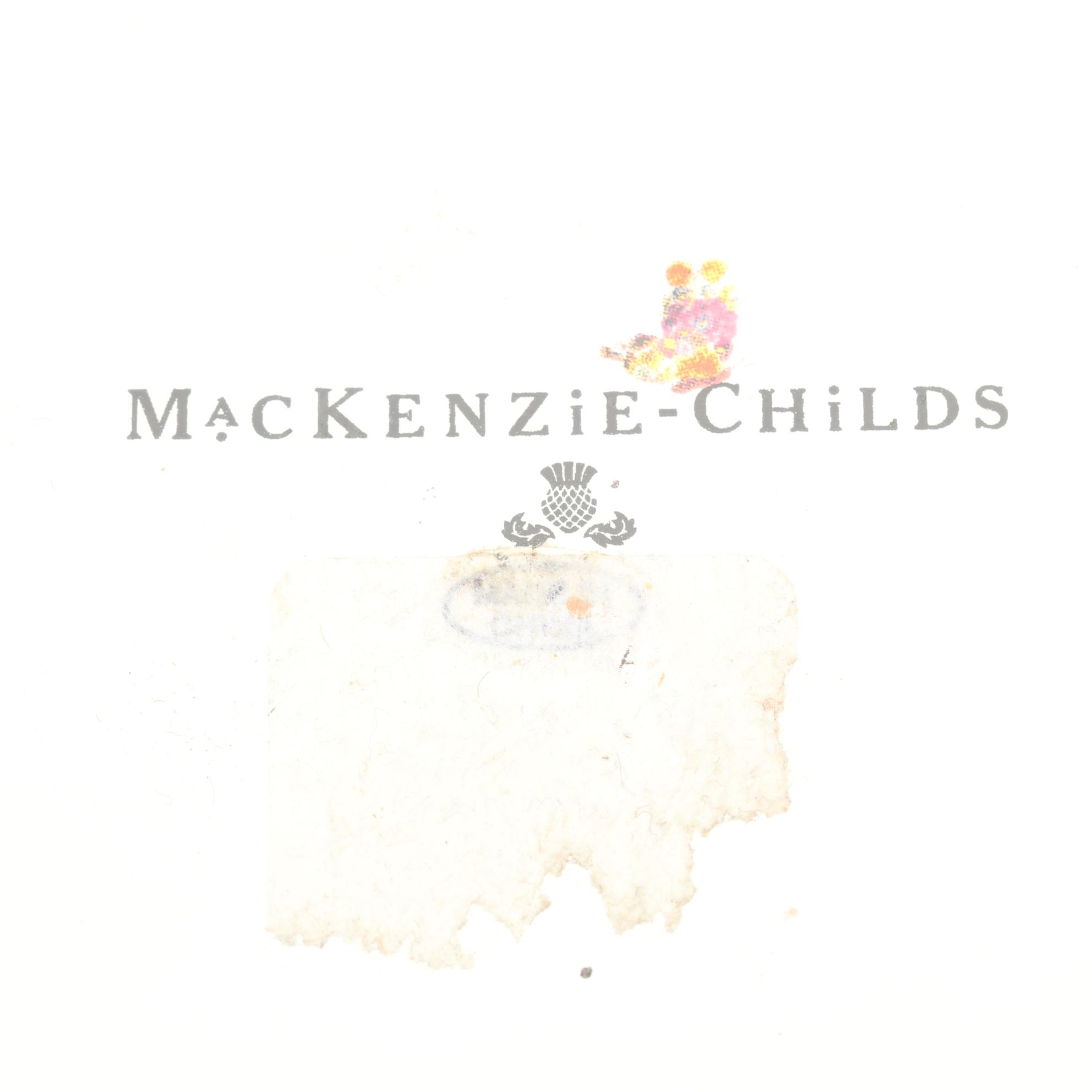 Two MacKenzie-Childs "Butterfly Garden" Metal Storage Containers with Lids