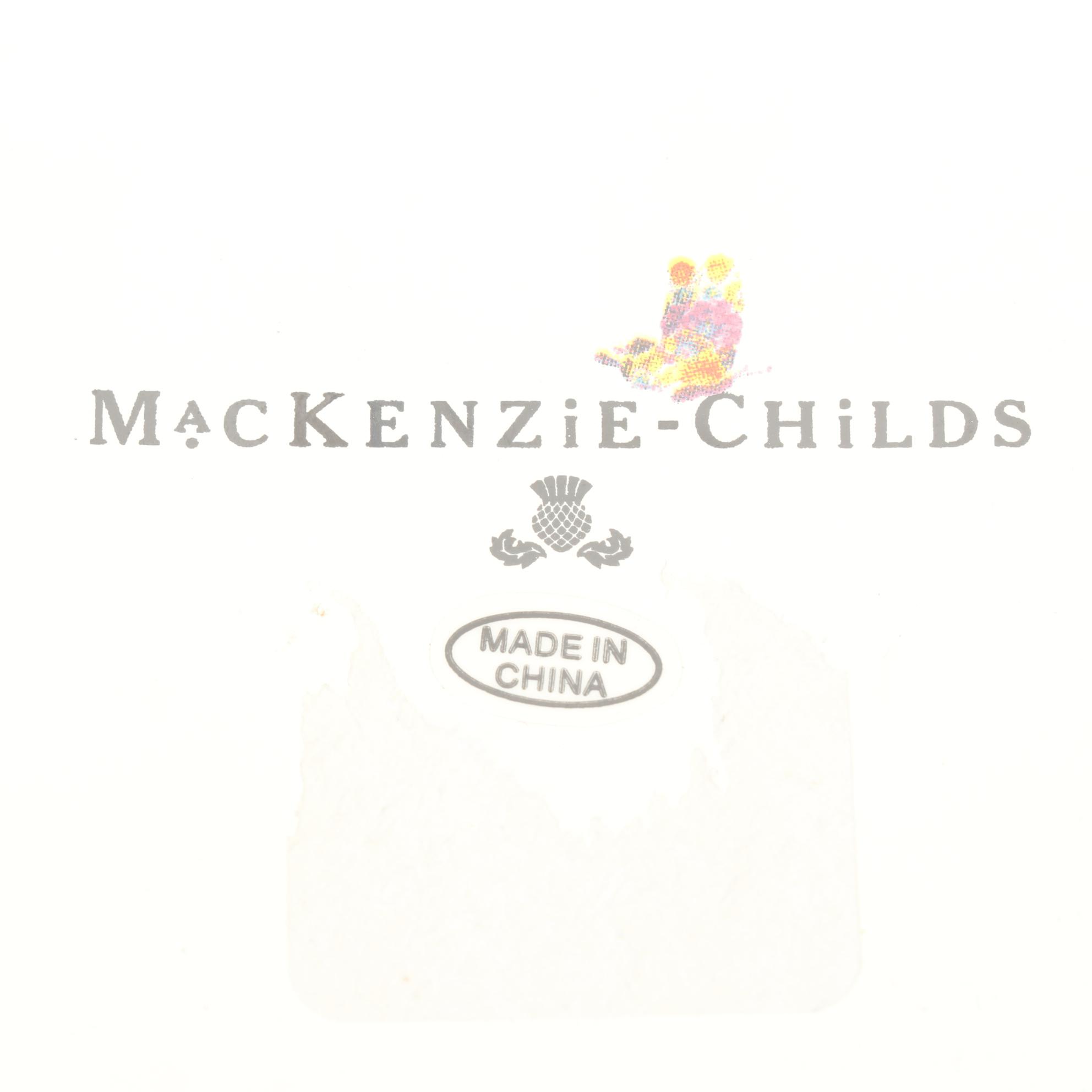 Two MacKenzie-Childs "Butterfly Garden" Metal Storage Containers with Lids