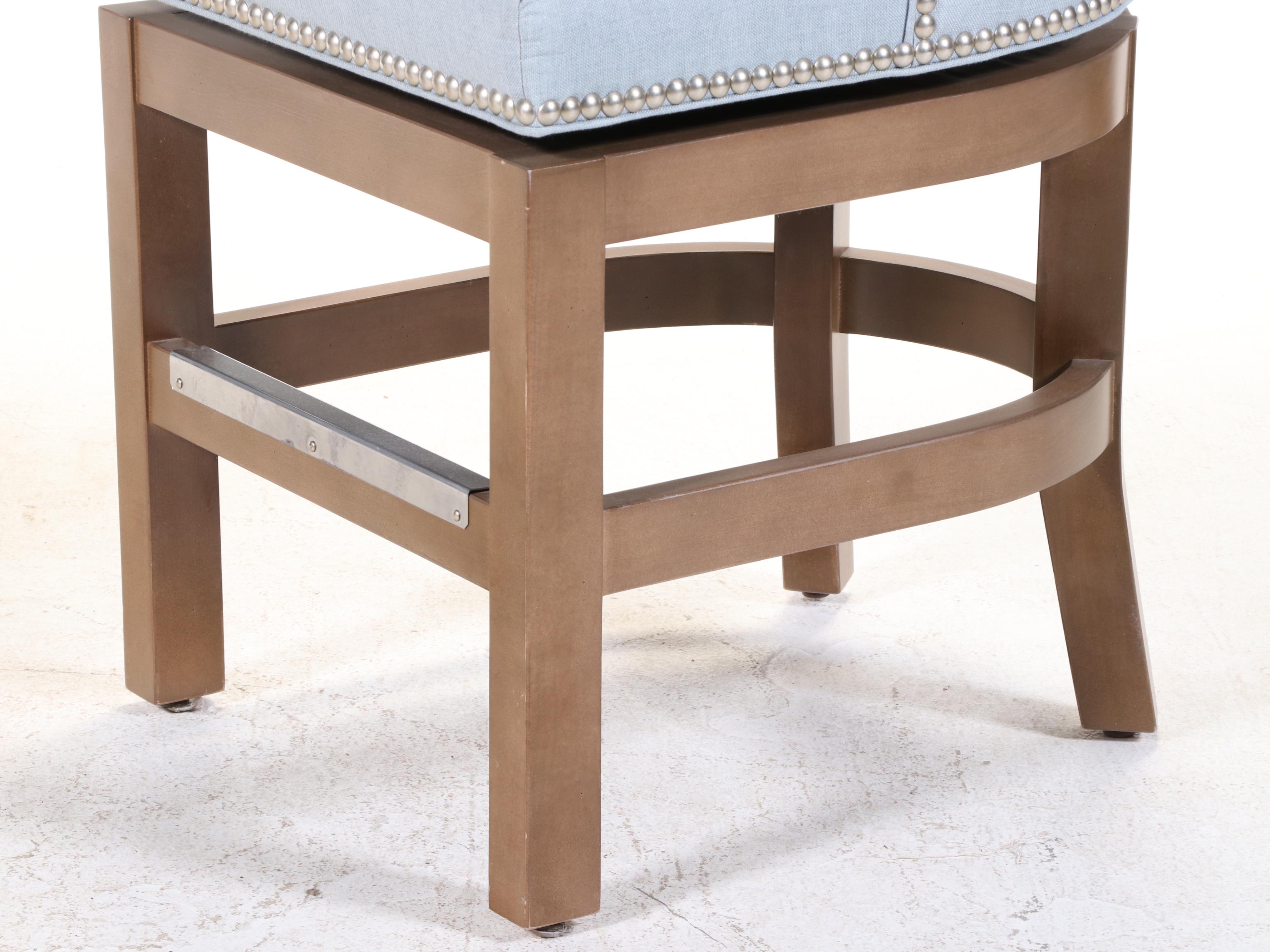 Pair of Ballard  Designs Barrel Back Swivel Stools