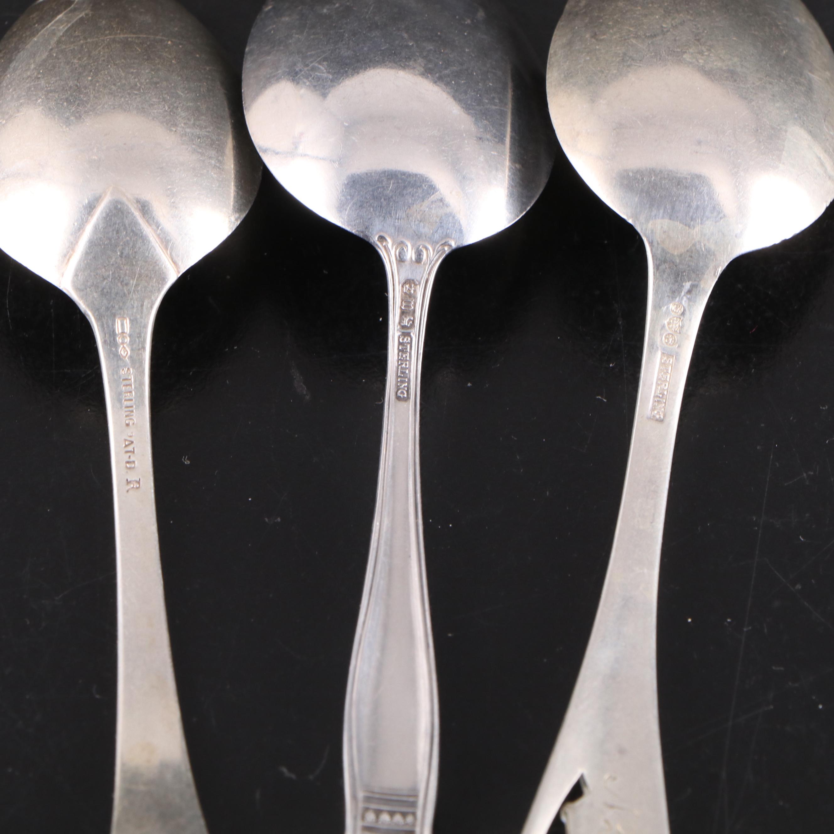American Sterling Silver Teaspoon Collection, Late 19th/Early 20th C.