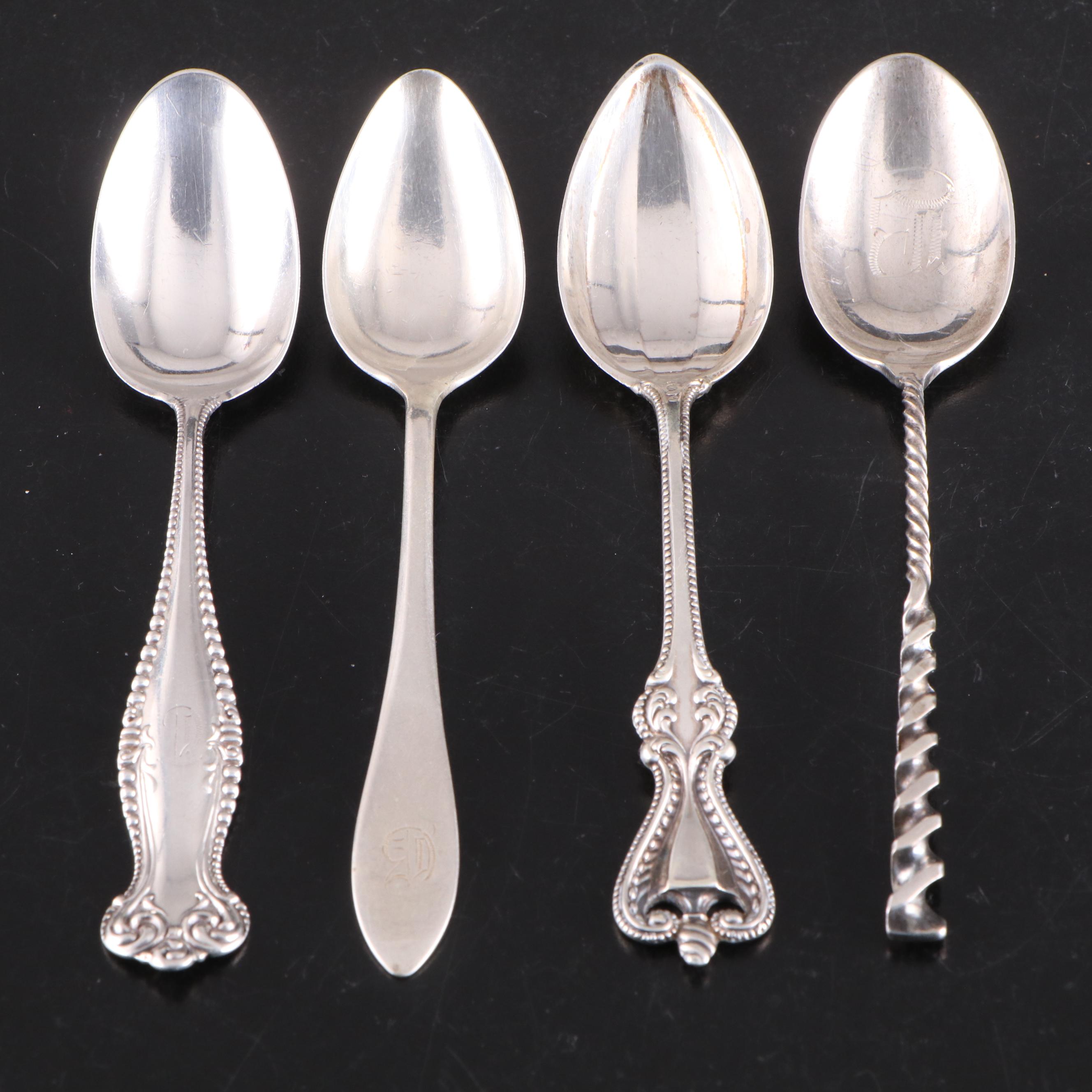 American Sterling Silver Teaspoon Collection, Late 19th/Early 20th C.