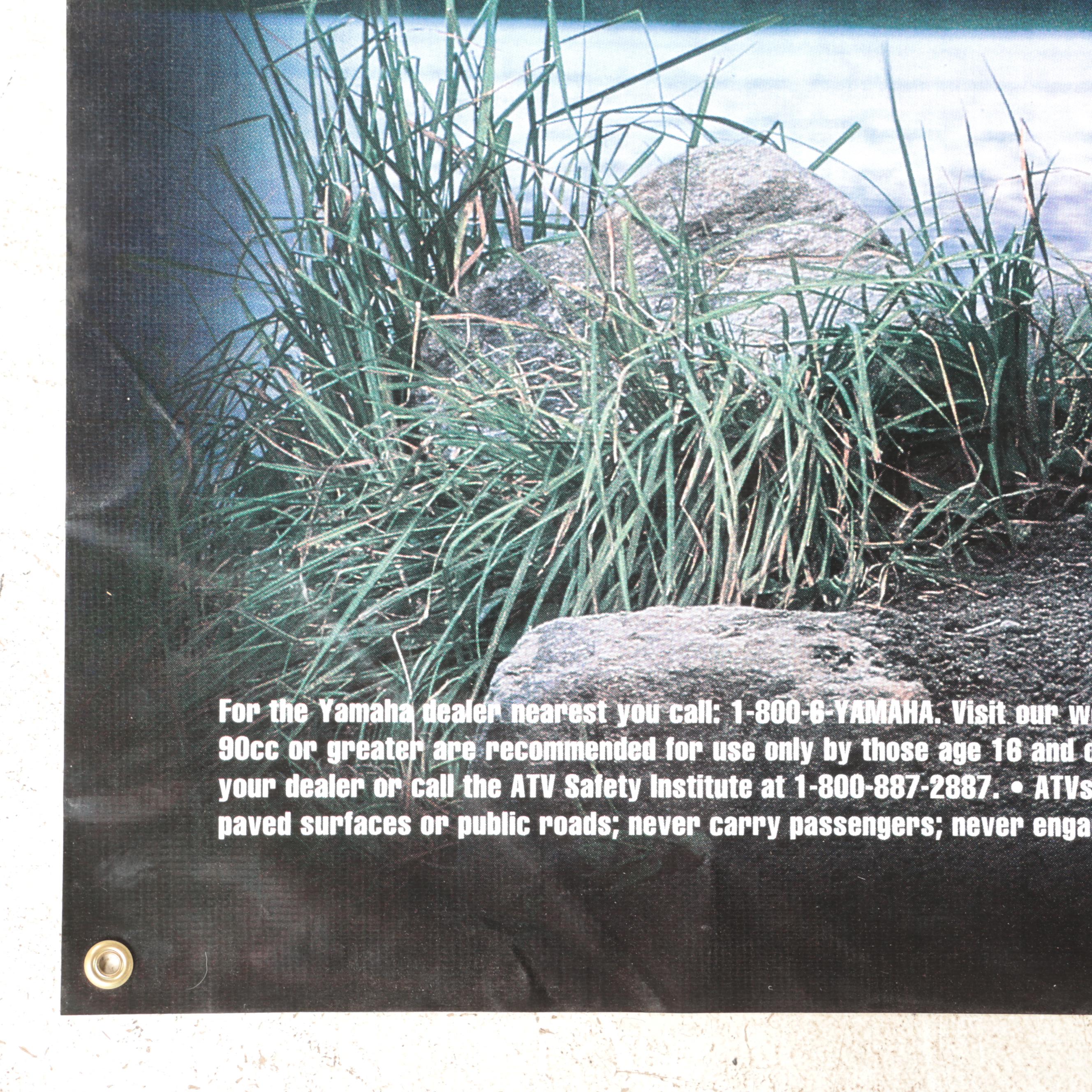 Yamaha Big Bear 350 4x4 ATV Vinyl Banner Advertisement, 1996