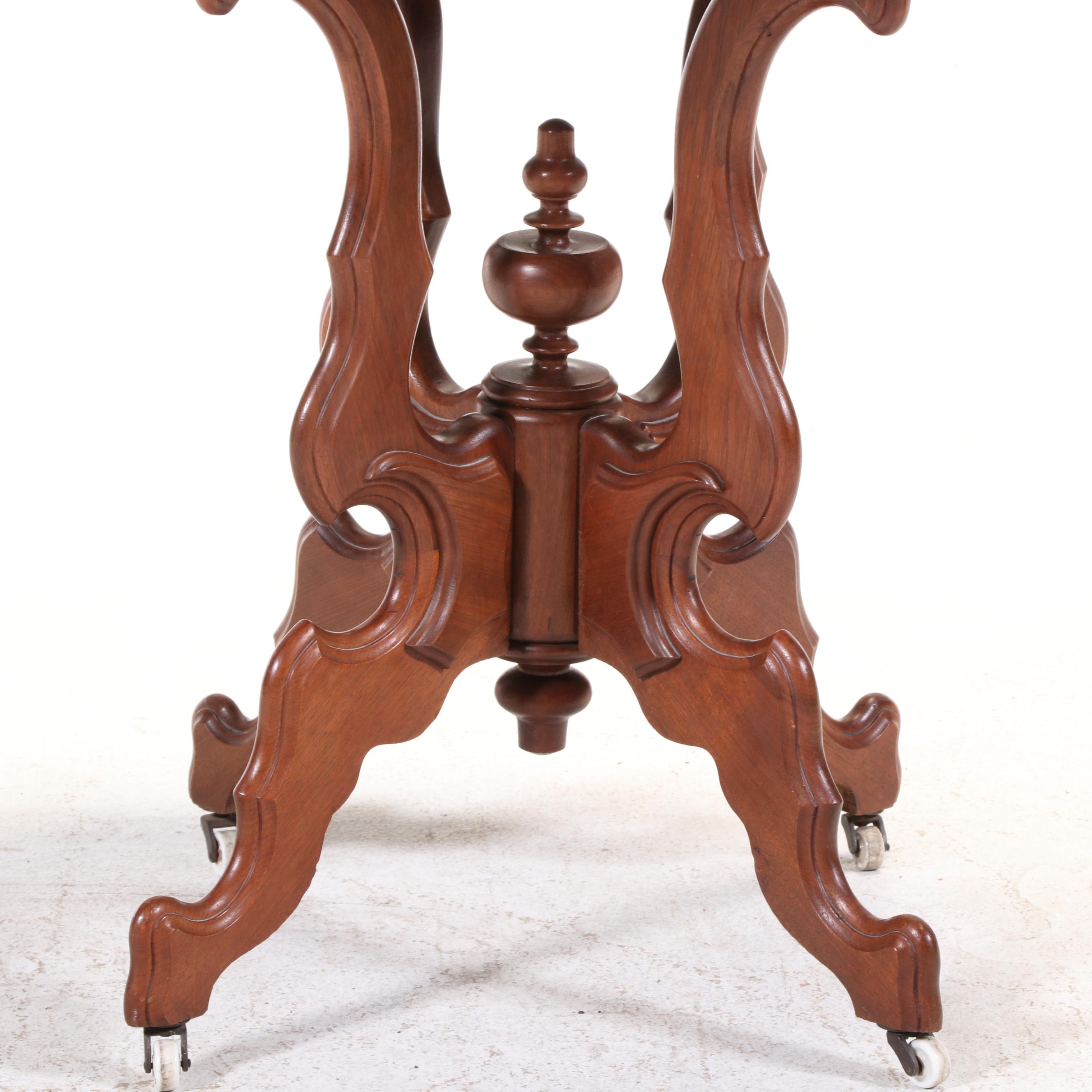 Victorian Walnut Side Table, Late 19th Century