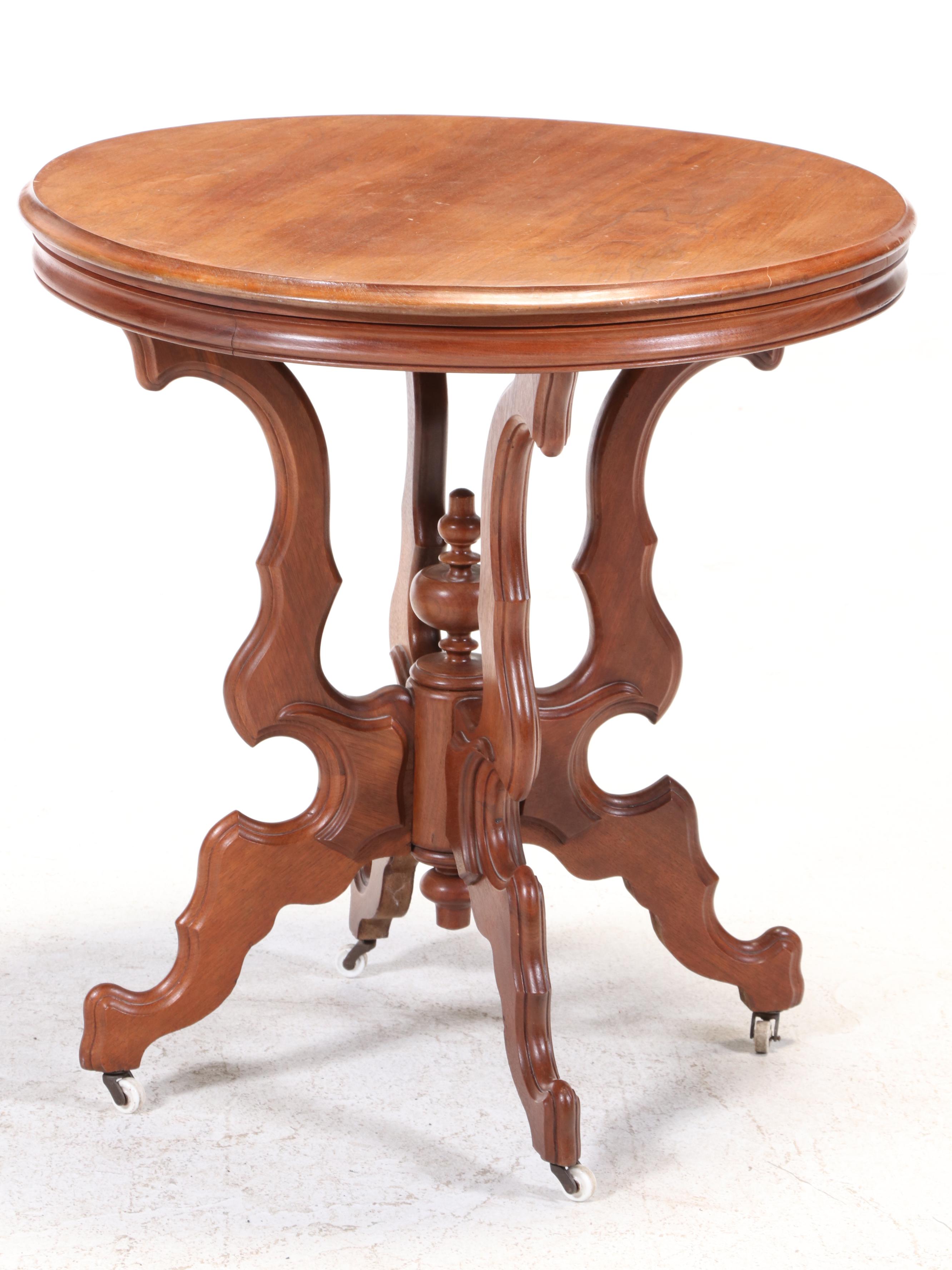 Victorian Walnut Side Table, Late 19th Century