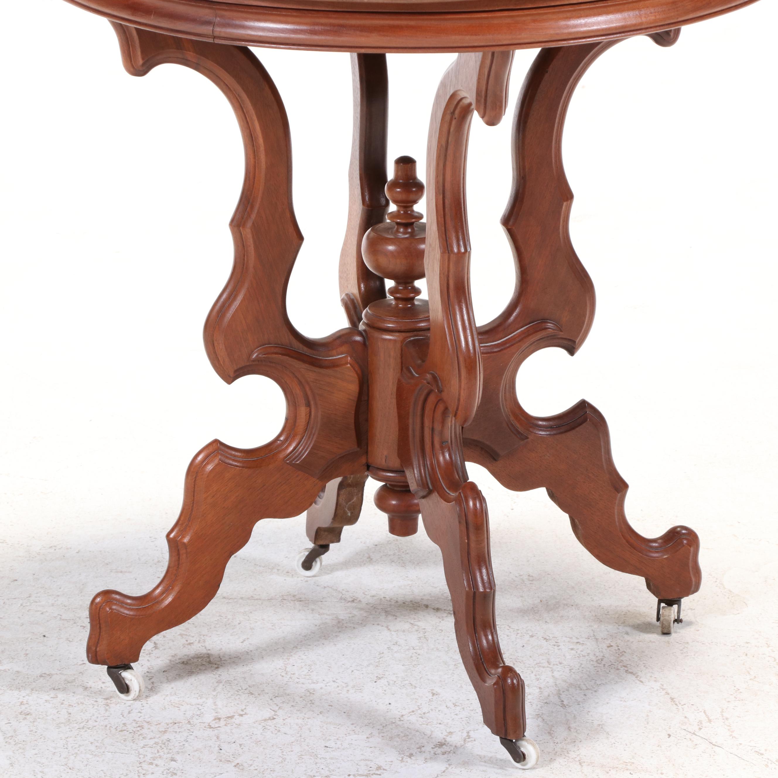 Victorian Walnut Side Table, Late 19th Century