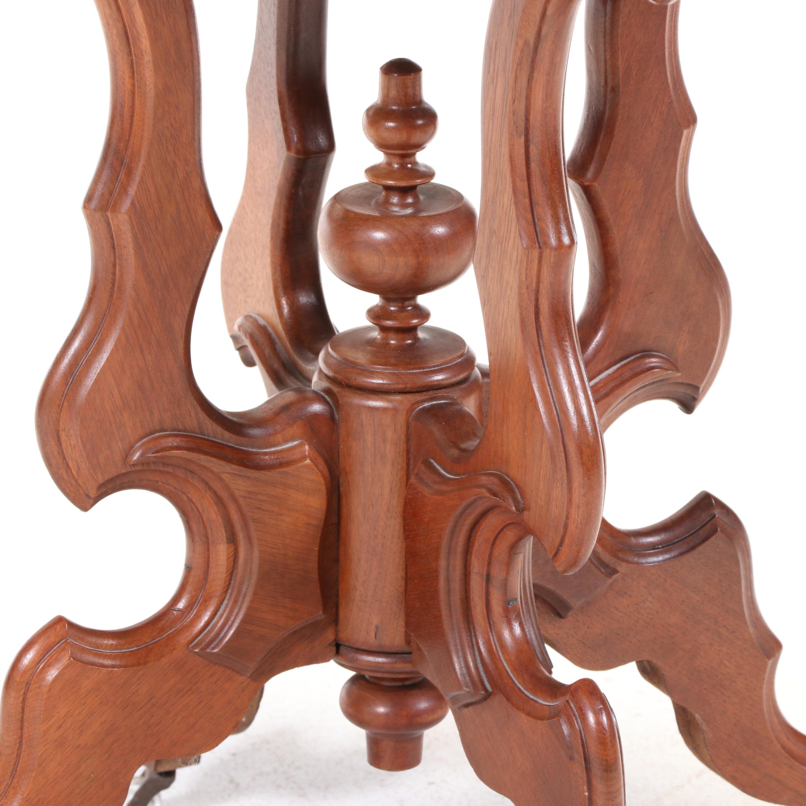Victorian Walnut Side Table, Late 19th Century