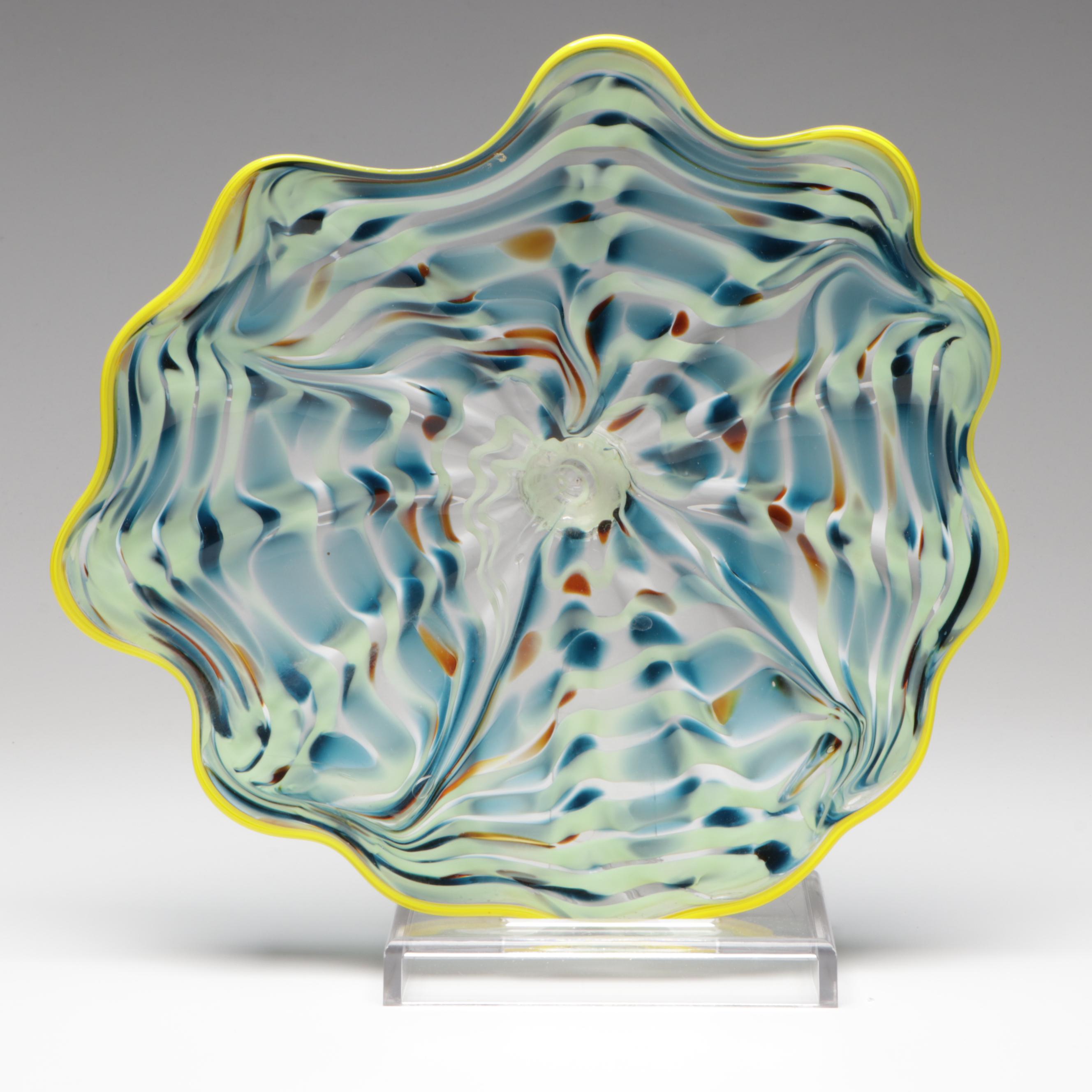 Art Glass Sculptural Plate