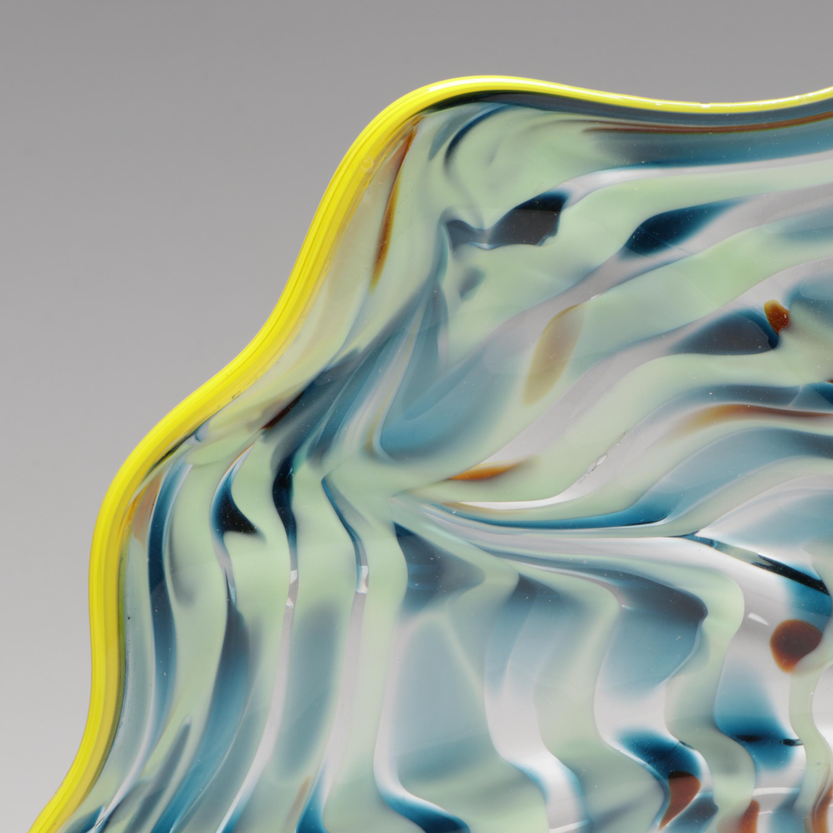 Art Glass Sculptural Plate