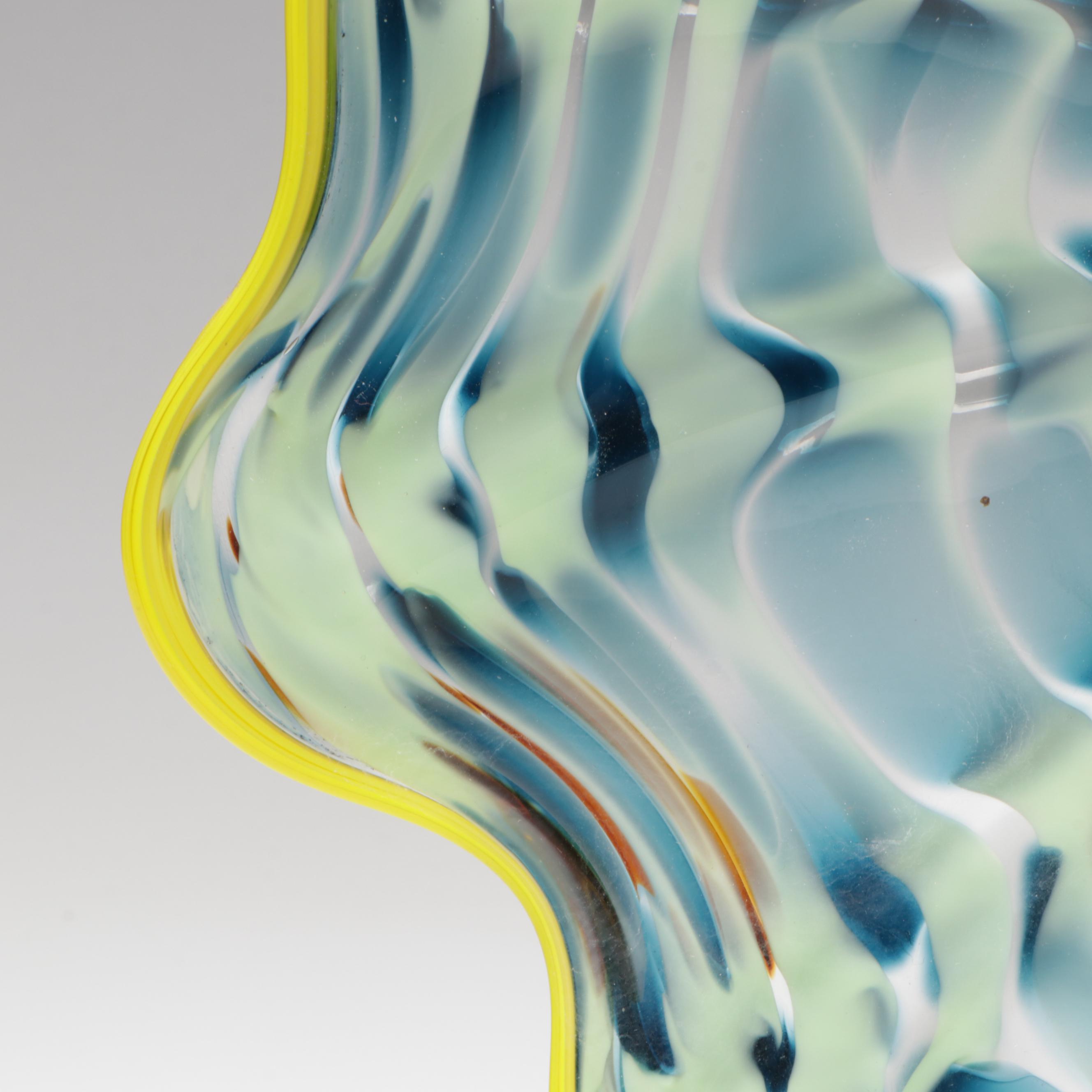 Art Glass Sculptural Plate