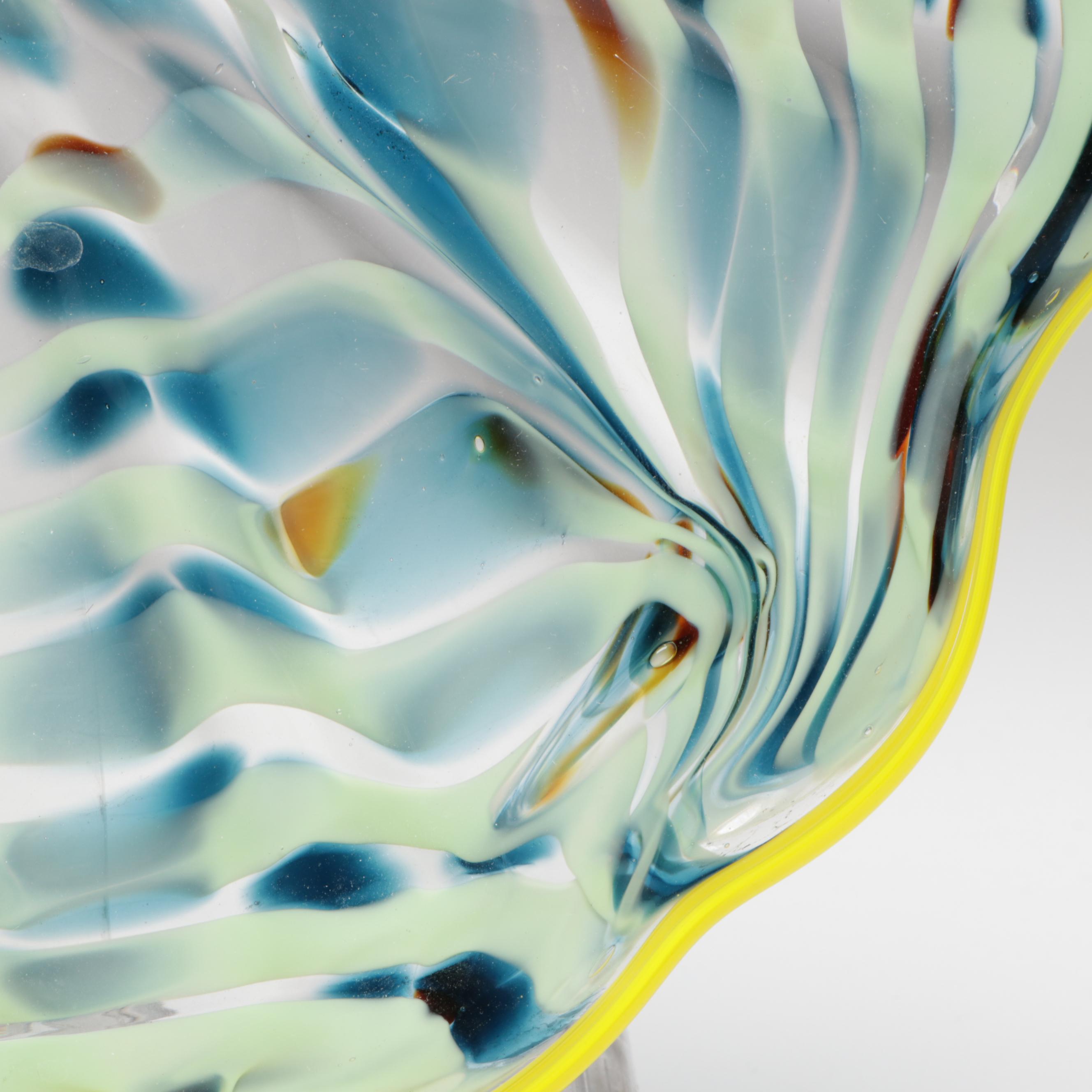 Art Glass Sculptural Plate