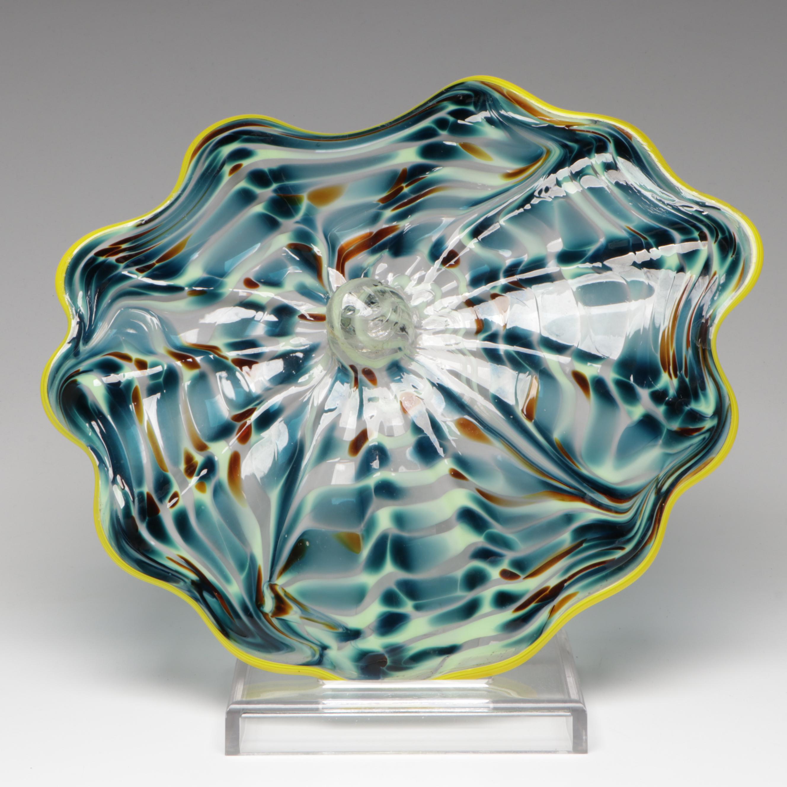 Art Glass Sculptural Plate