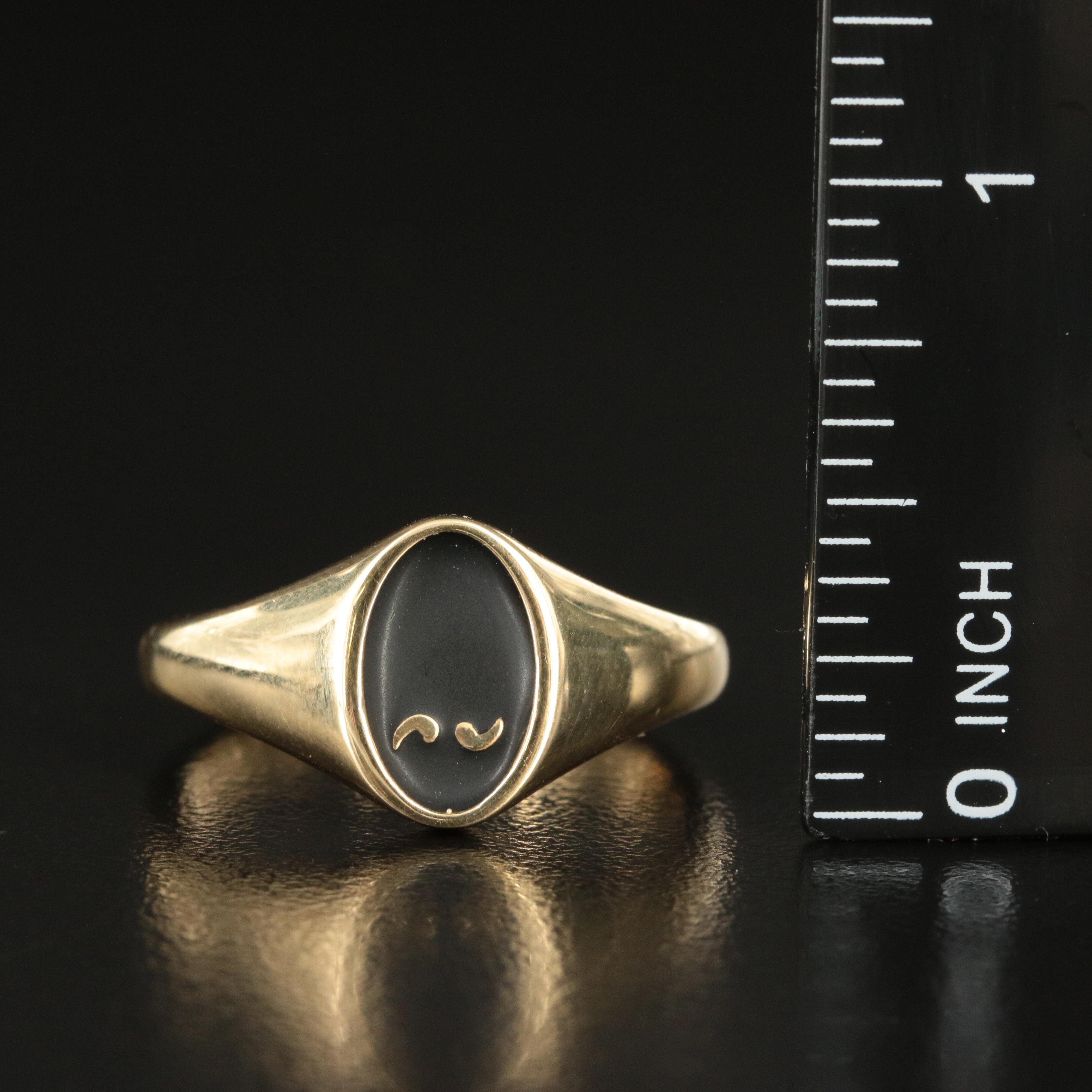 Marco Dal Maso 18K Black Enamel Signet Ring