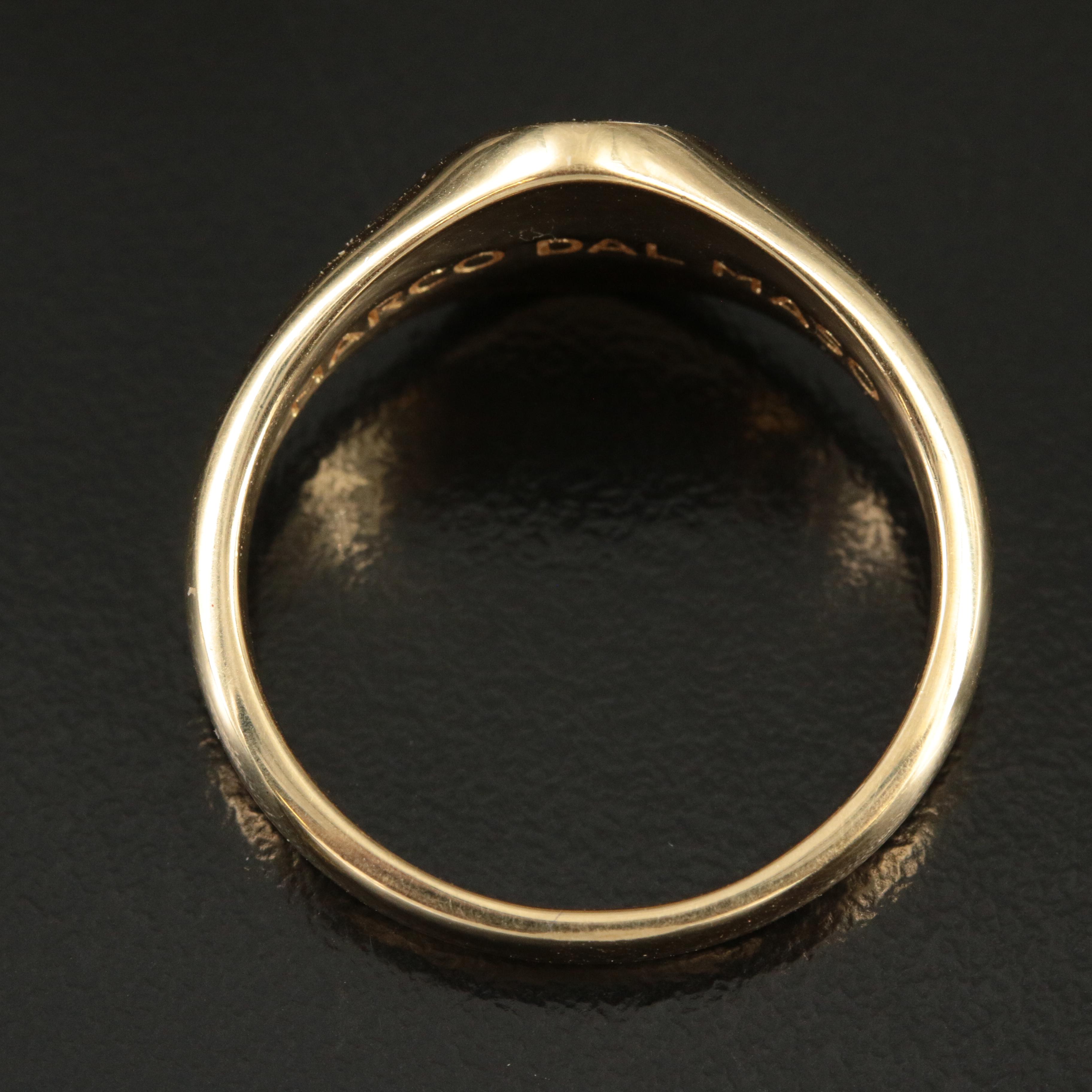 Marco Dal Maso 18K Black Enamel Signet Ring
