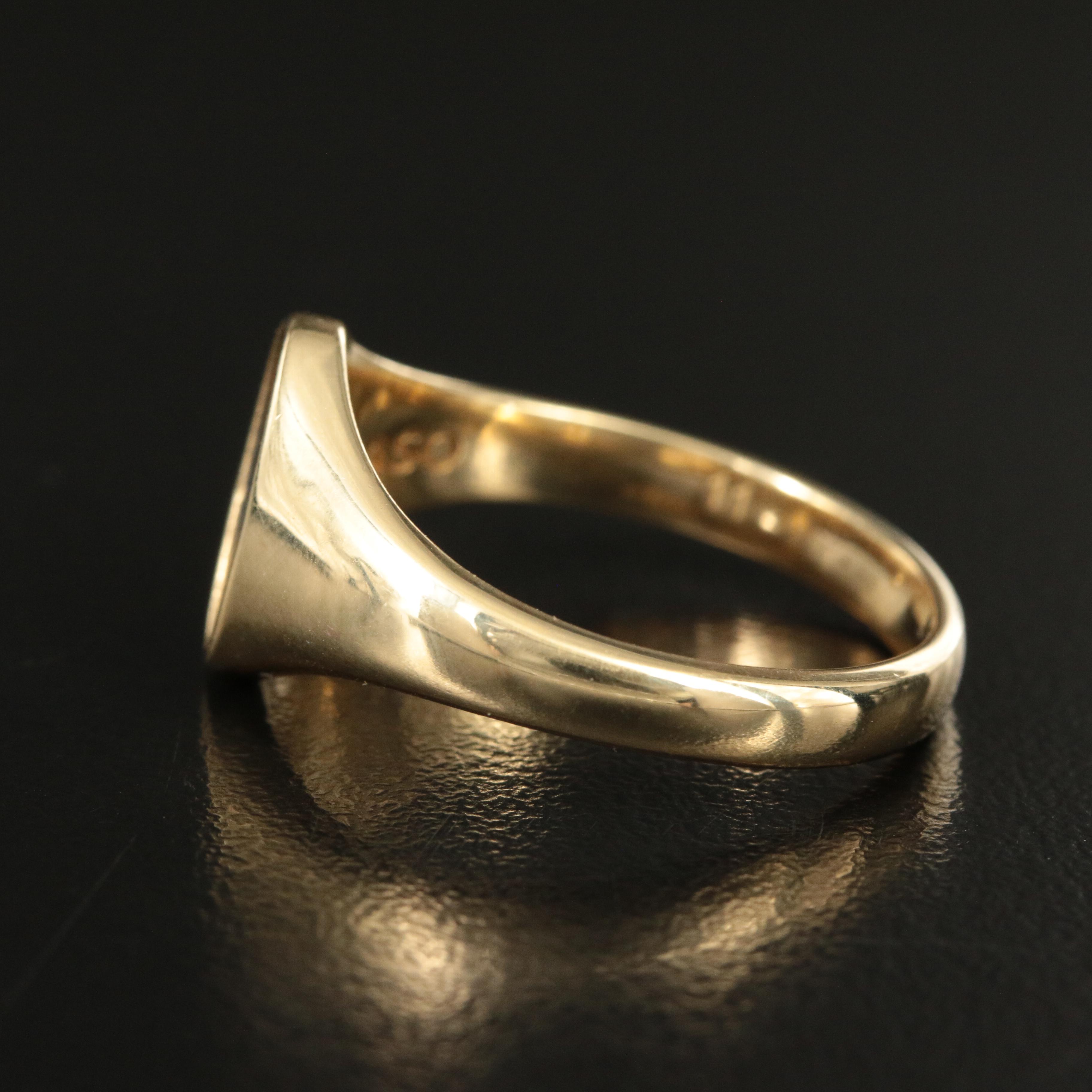 Marco Dal Maso 18K Black Enamel Signet Ring