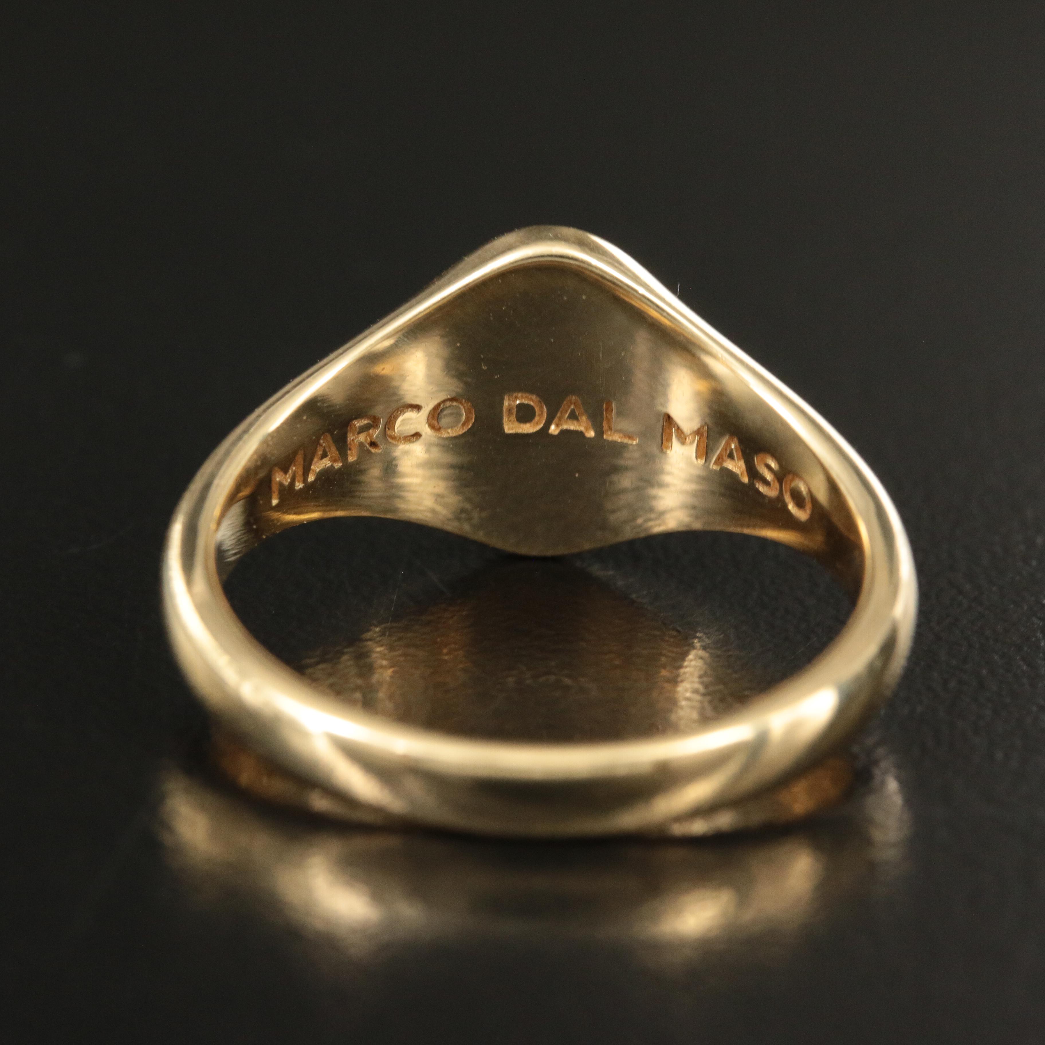 Marco Dal Maso 18K Black Enamel Signet Ring