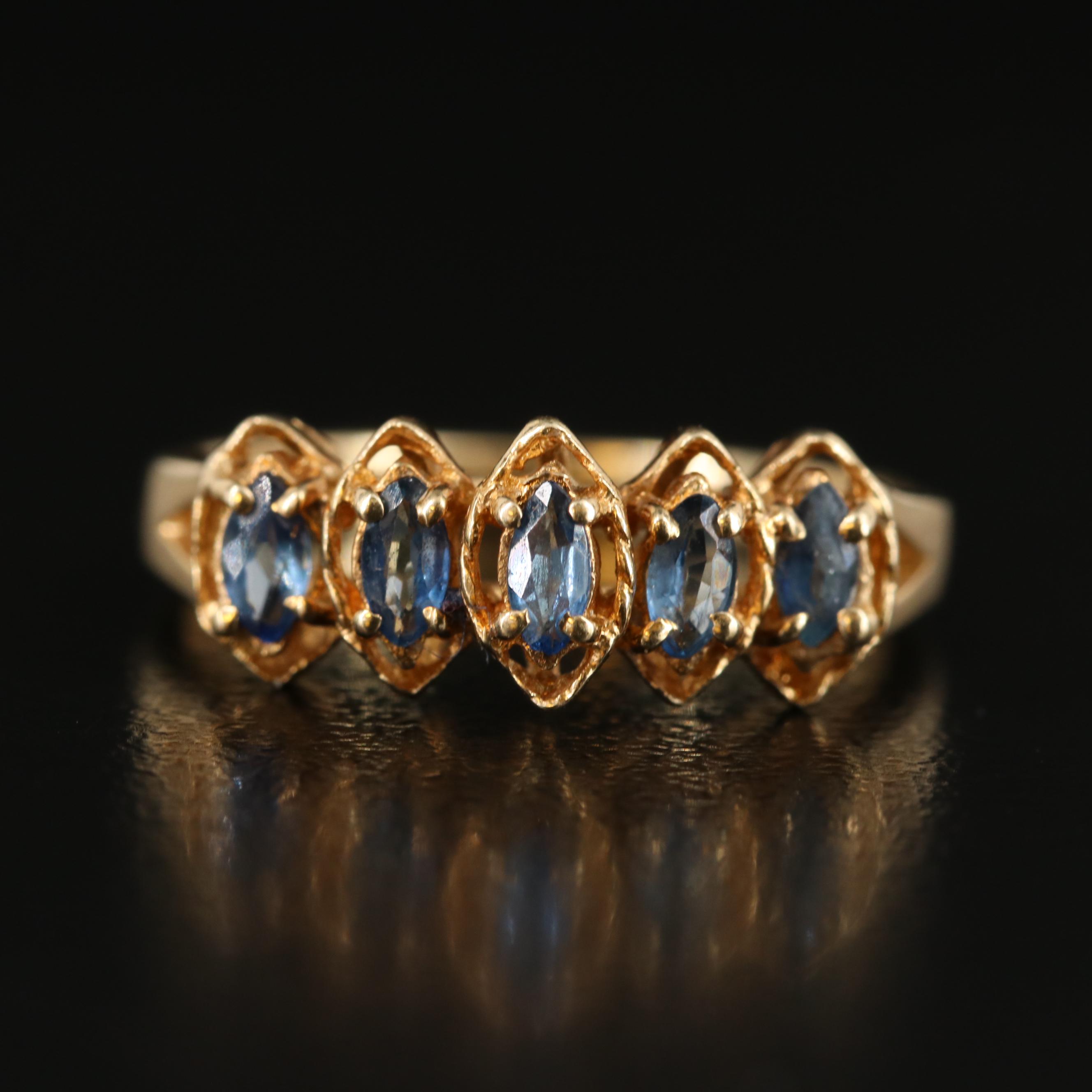 Vintage 10K Sapphire Ring