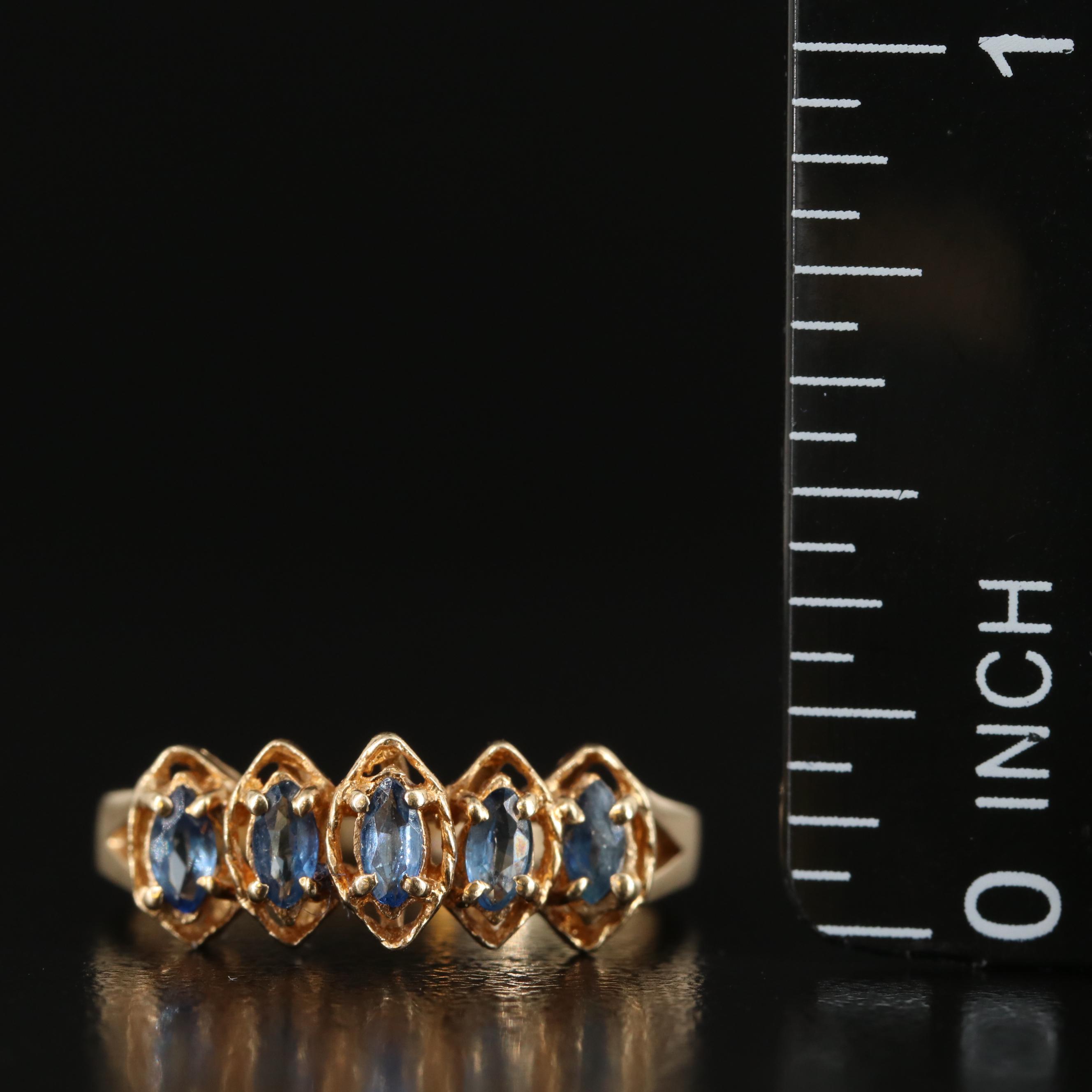 Vintage 10K Sapphire Ring