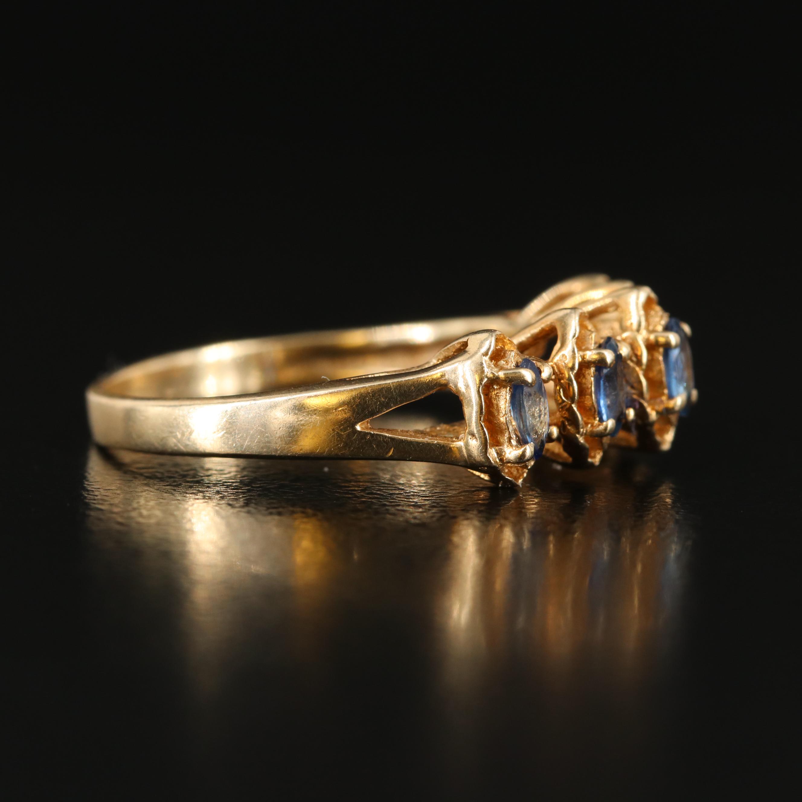 Vintage 10K Sapphire Ring