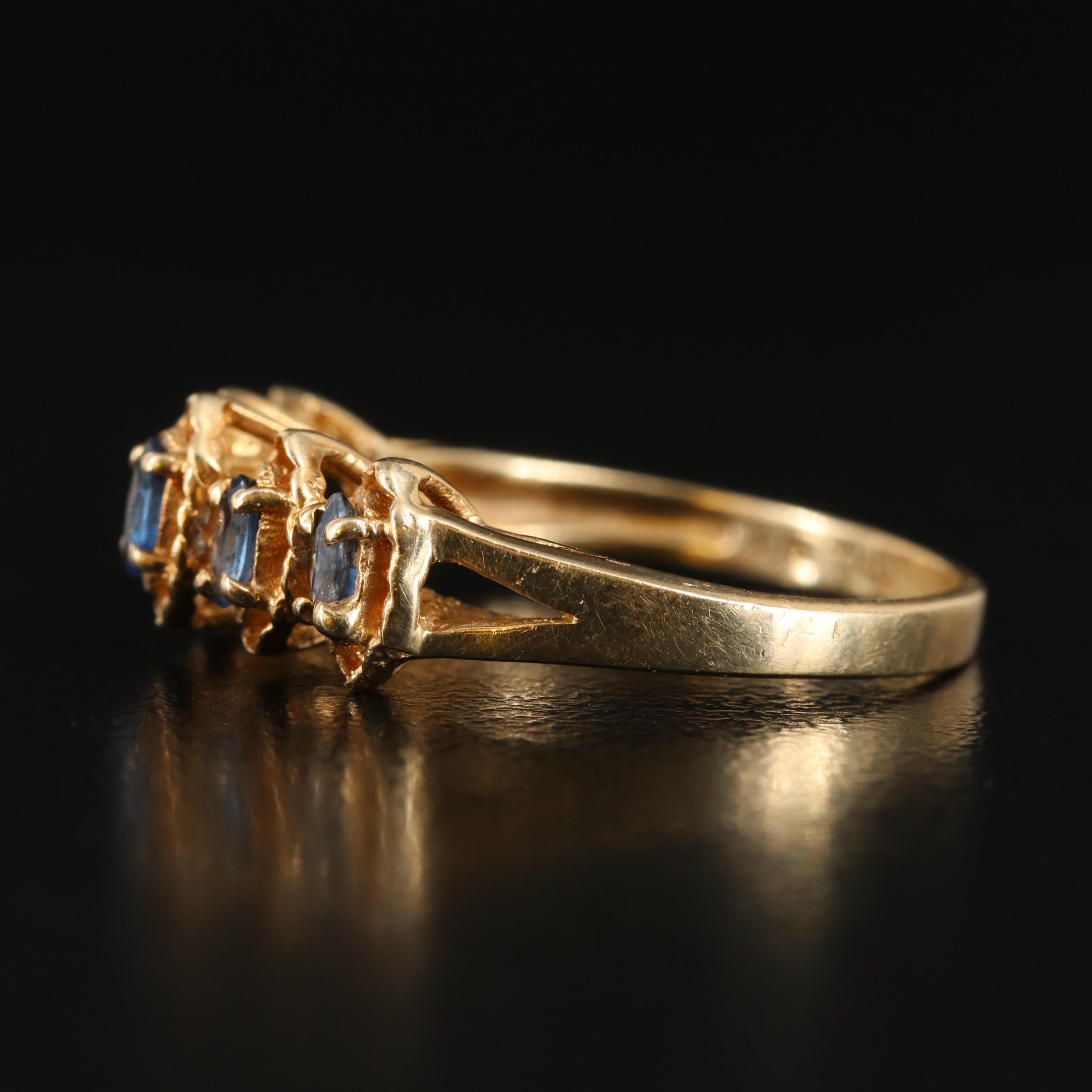 Vintage 10K Sapphire Ring