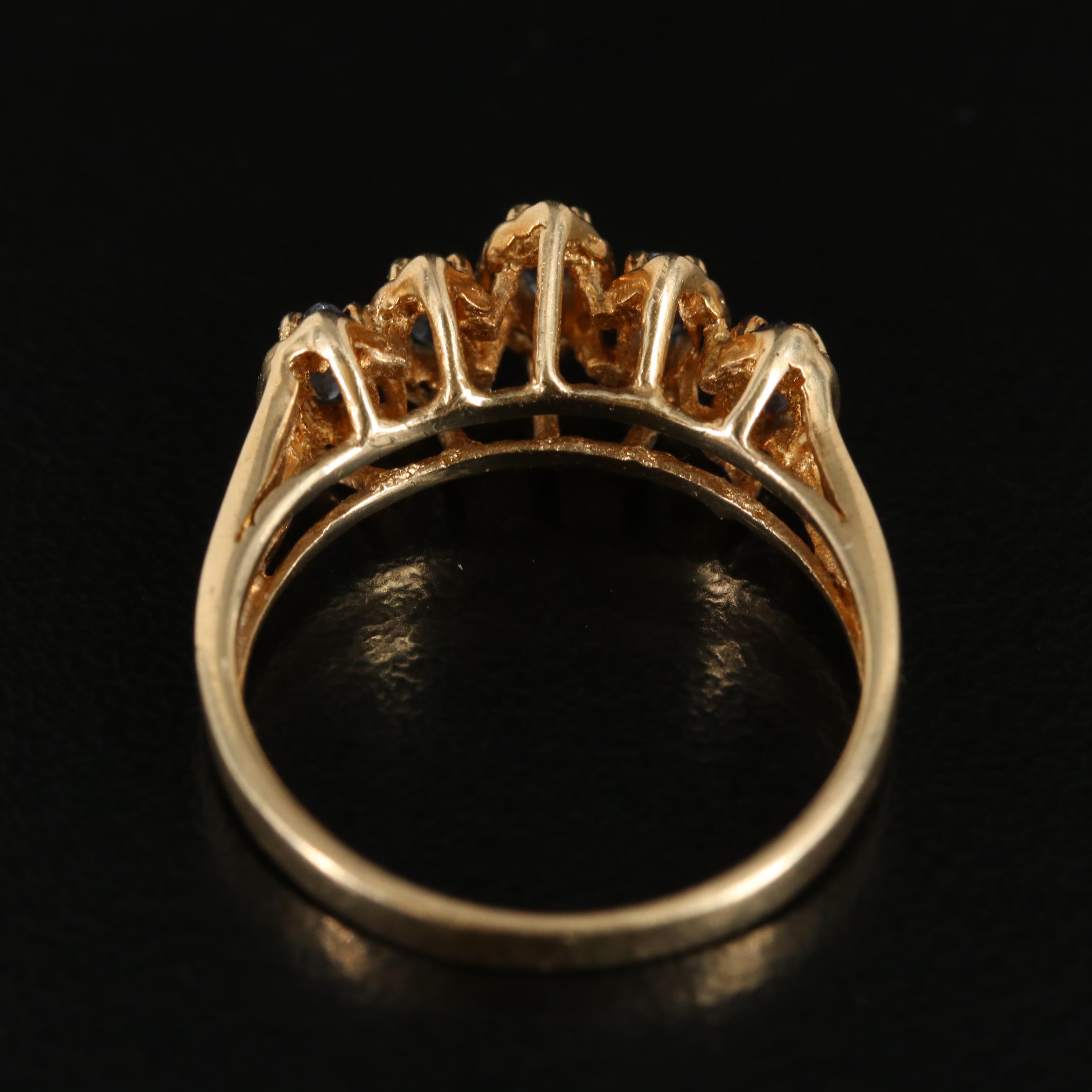 Vintage 10K Sapphire Ring