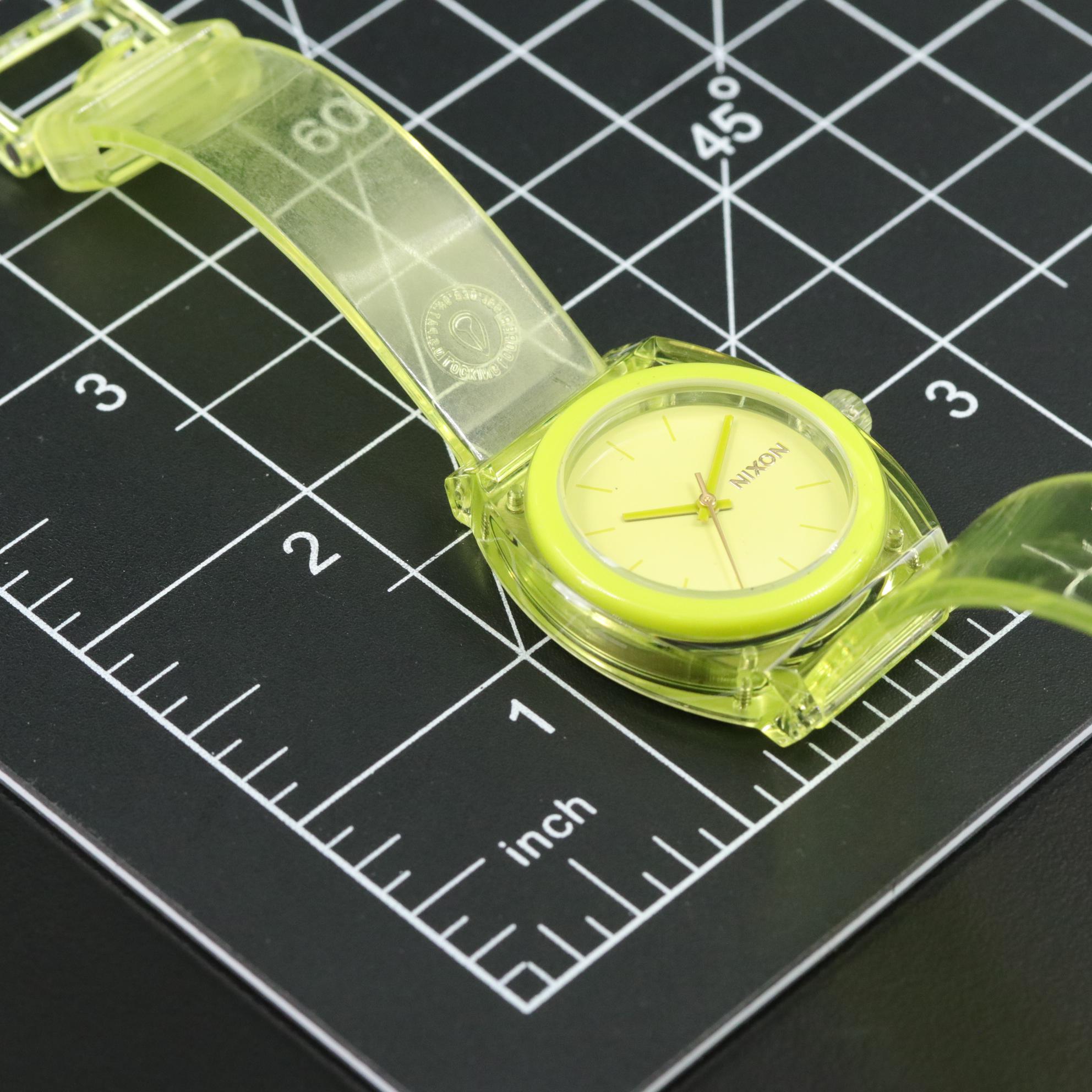 Nixon Medium Time Teller P Watch in Lime Green with Box