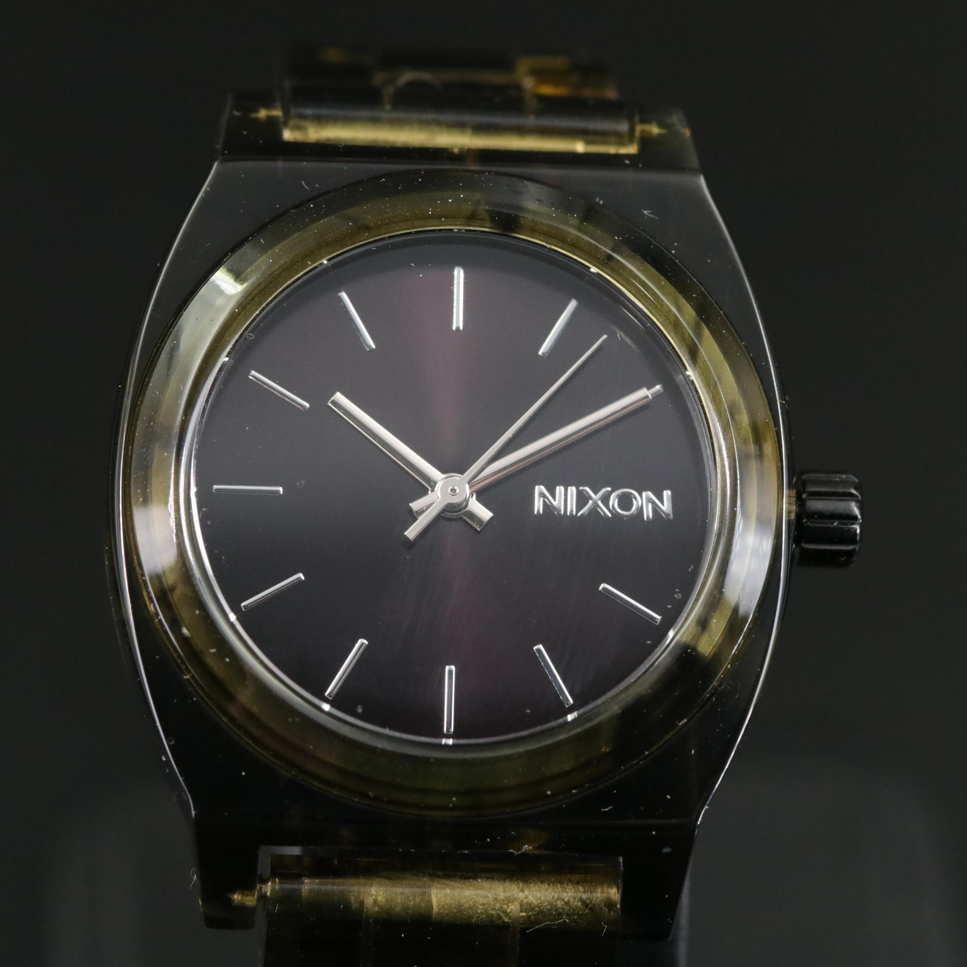 Nixon Olive Acetate Medium Time Teller Watch with Box