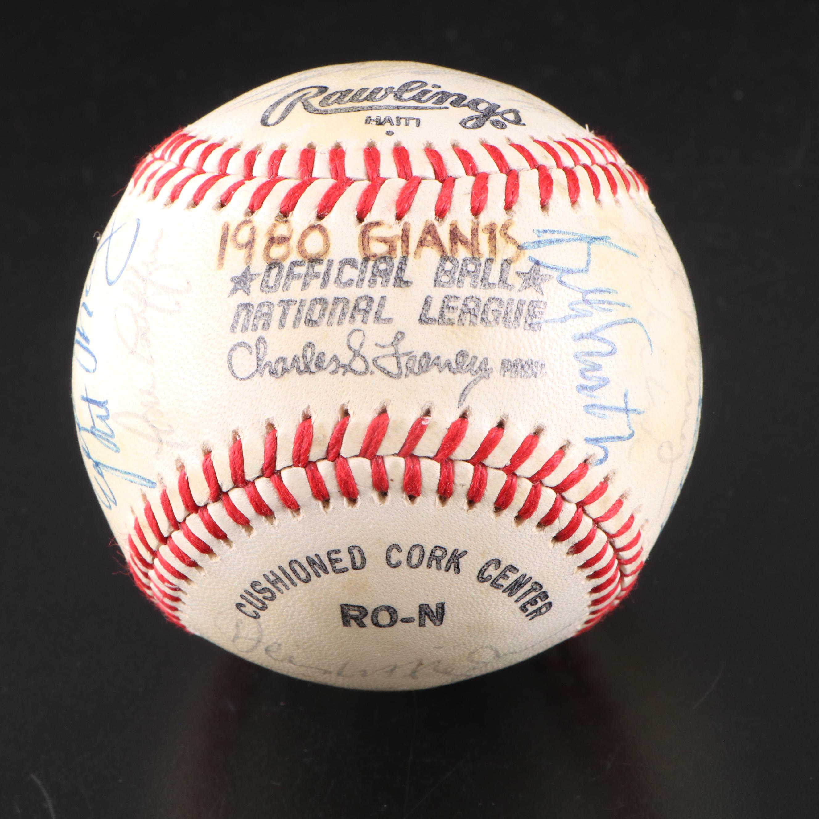 Cincinnati Reds and San Francisco Giants Team Signed Baseballs, 1980s