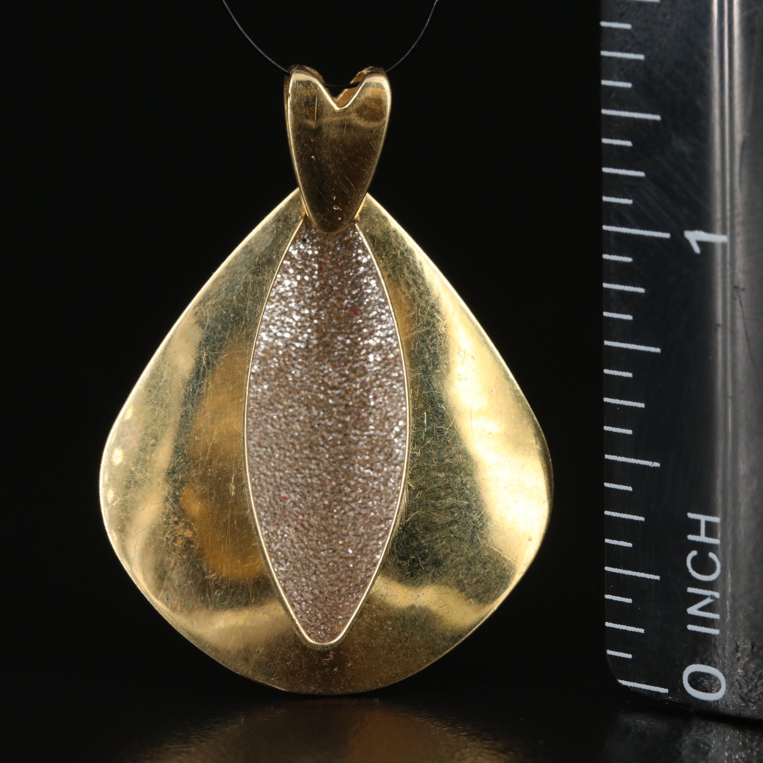 18K Two-Tone Overlay Pendant