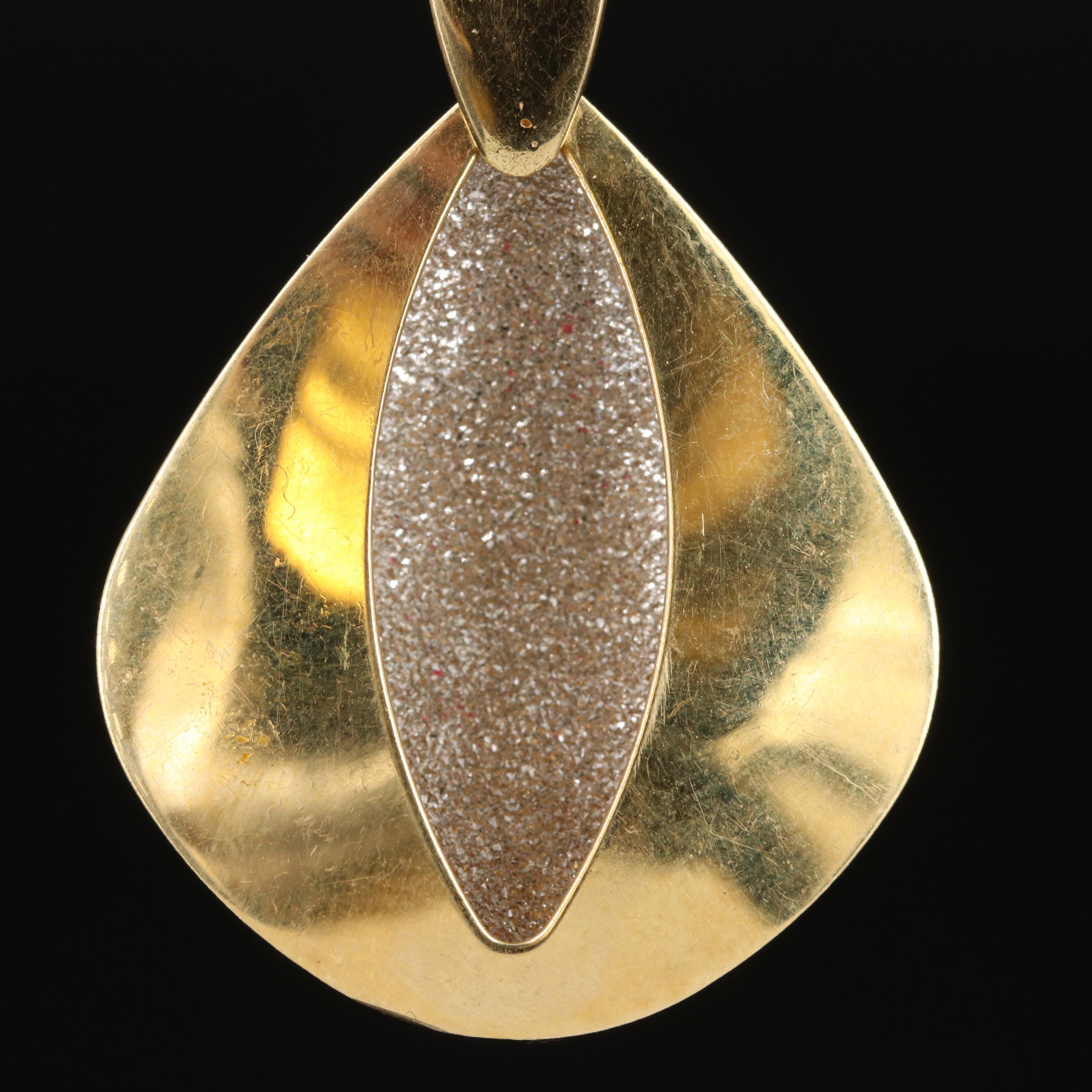 18K Two-Tone Overlay Pendant