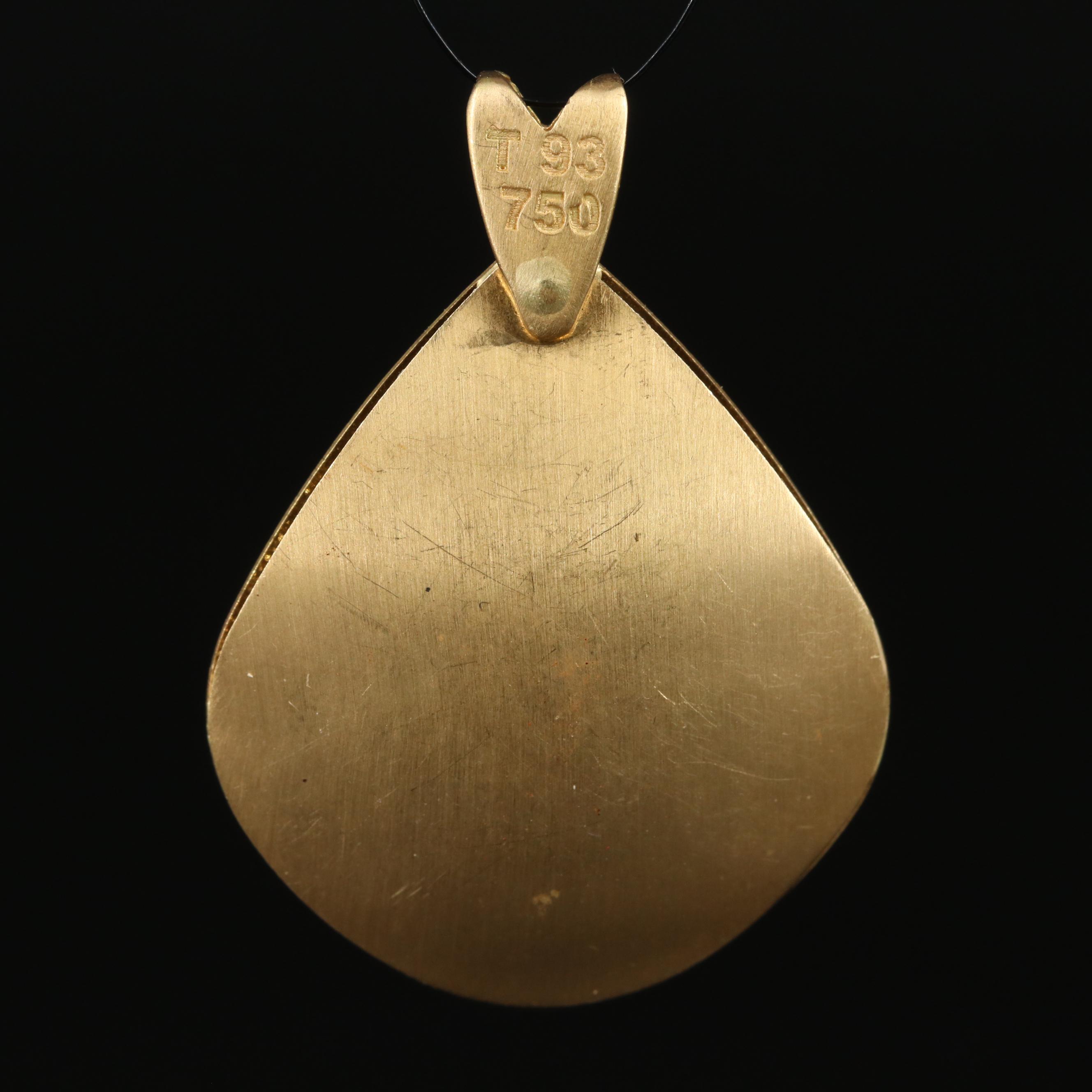 18K Two-Tone Overlay Pendant