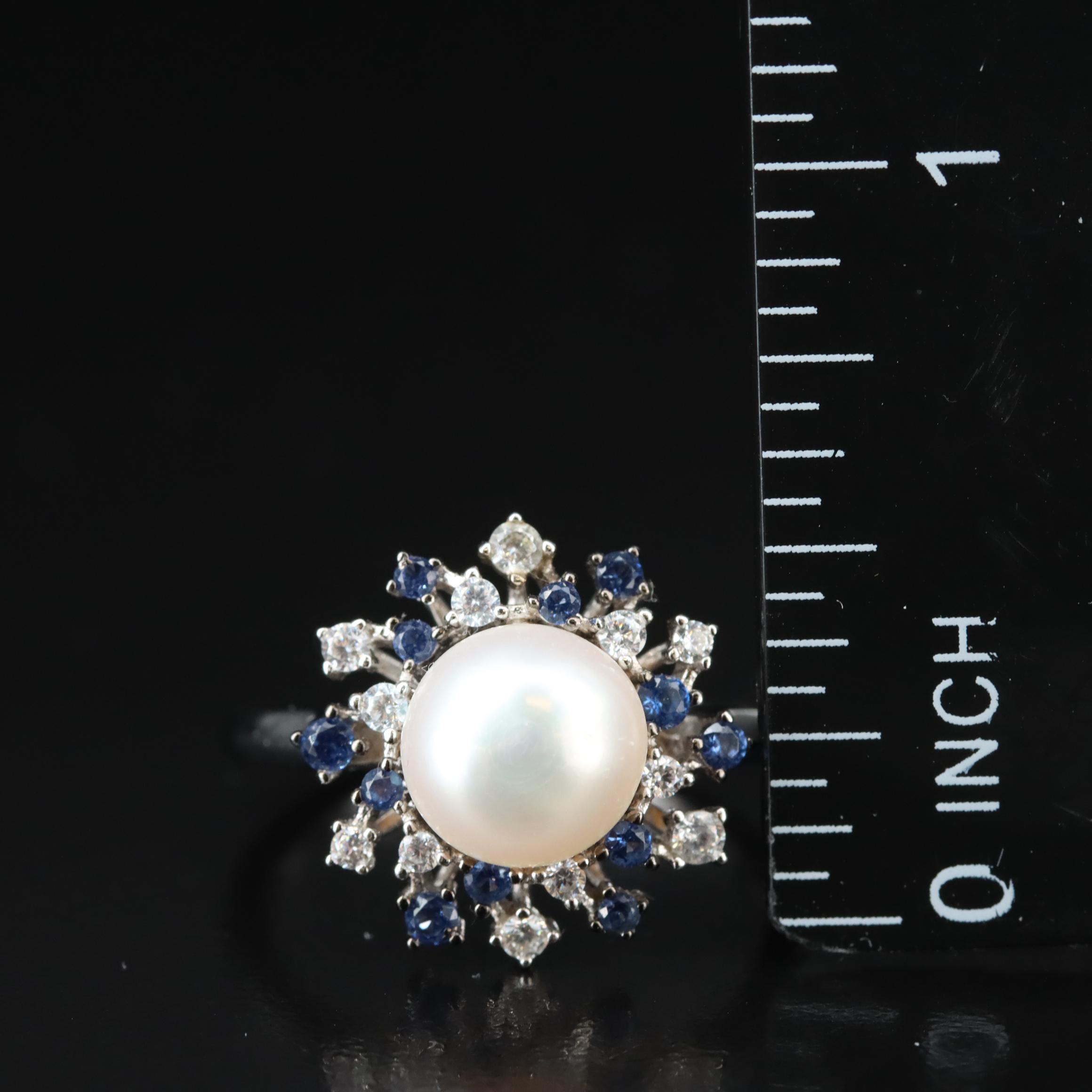 Sterling Diamond, Pearl and CZ Rings
