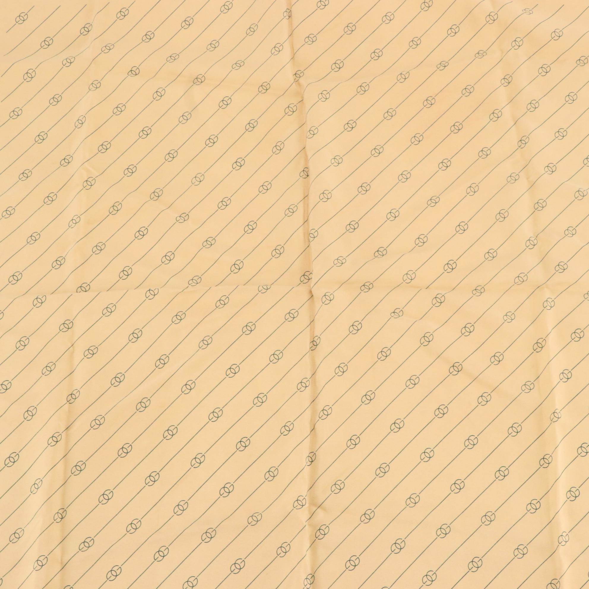 Gucci Web Stripe and Interlocking GG Silk Scarf