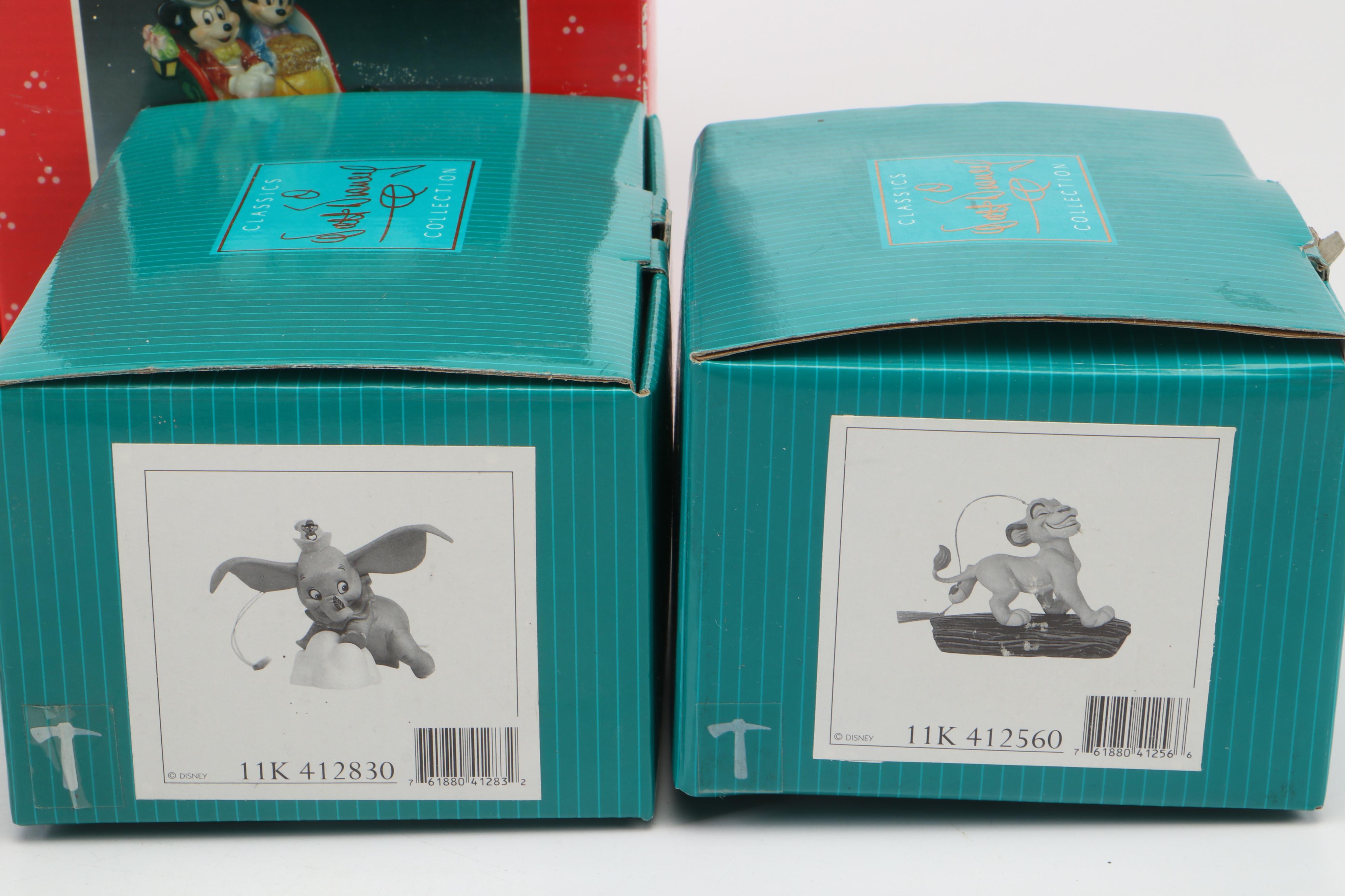 Walt Disney Classics Collection Figurines with Snow Globes, Ornaments, and More