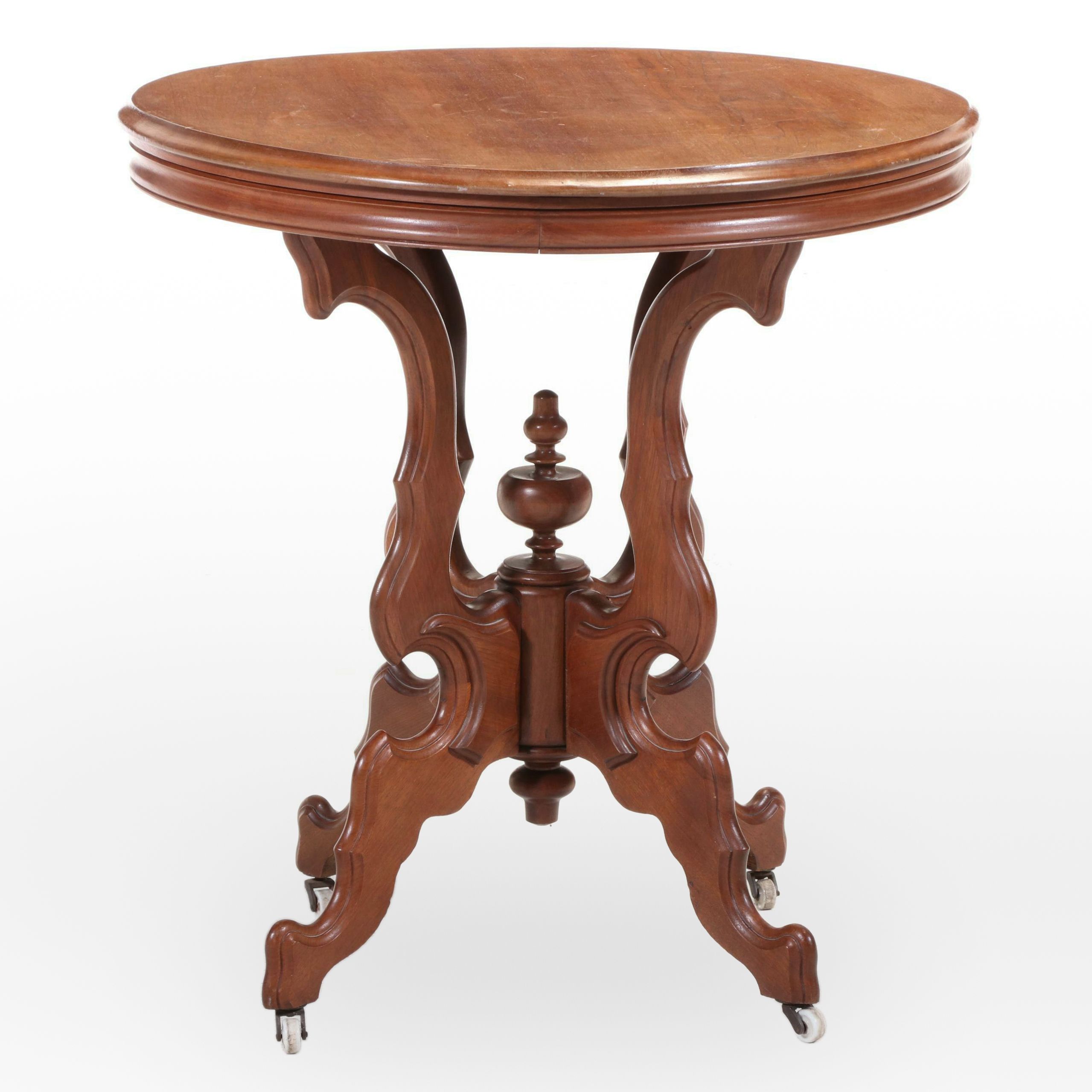 Victorian Walnut Side Table, Late 19th Century