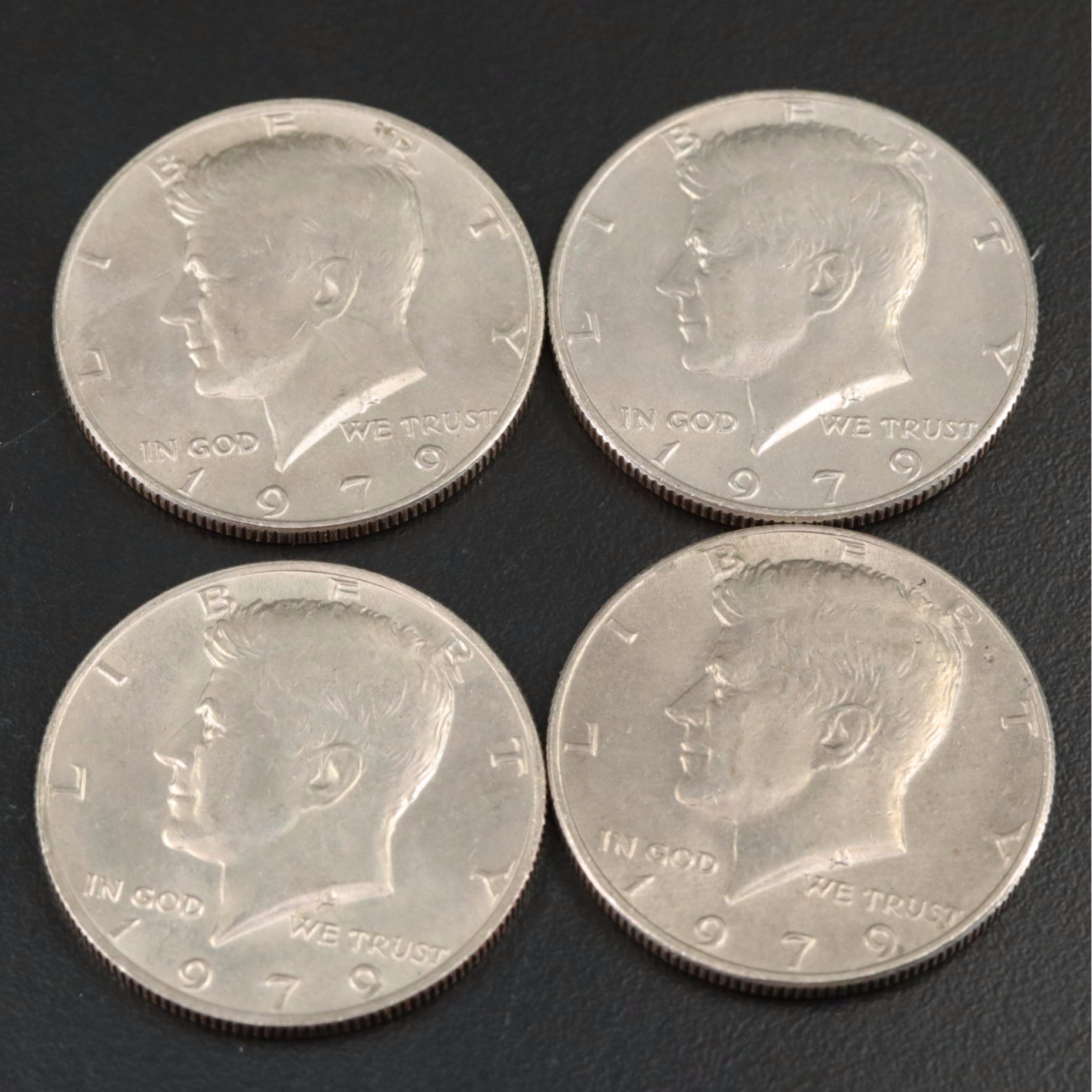 Seven Rolls of Kennedy Half Dollars, 70s to 90s