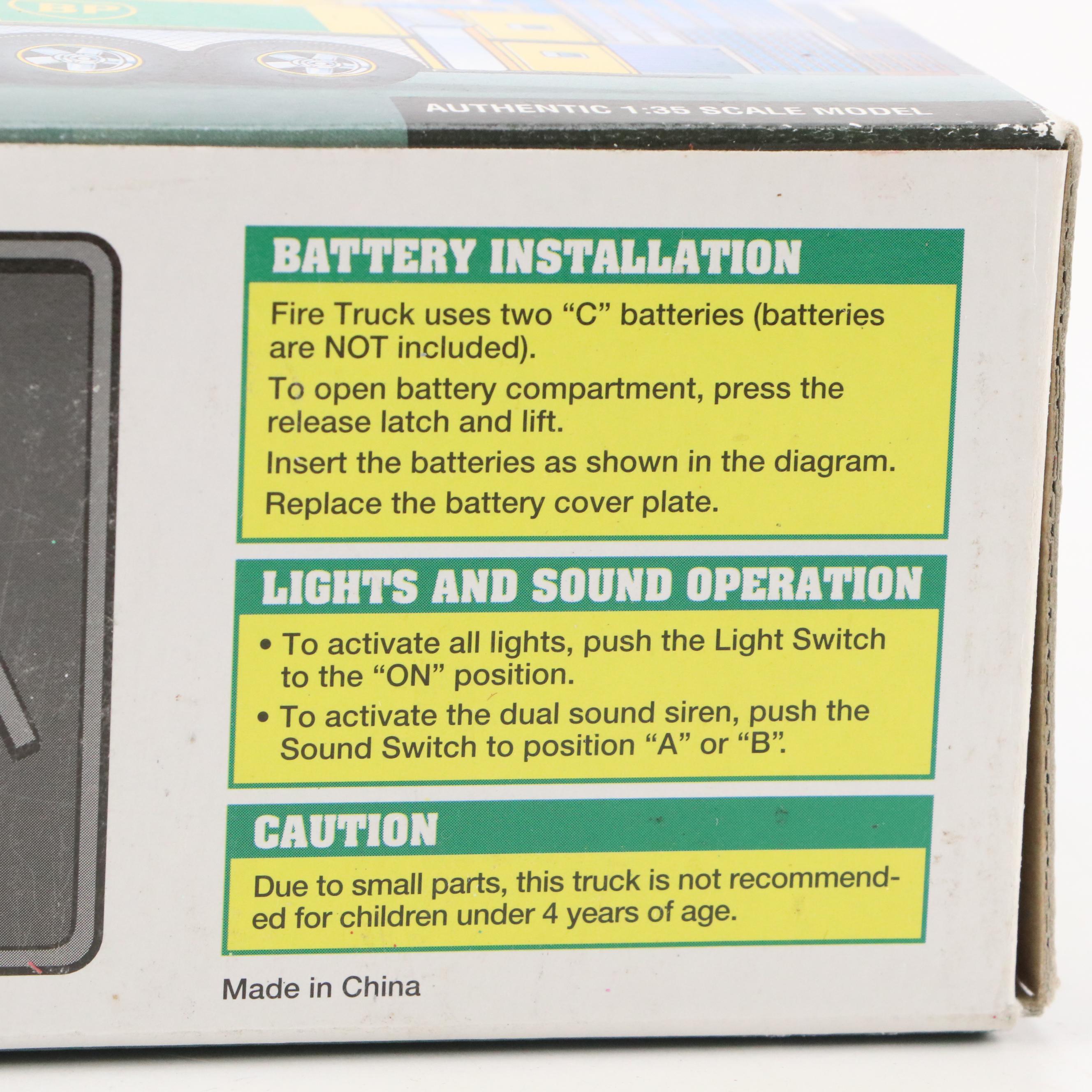 Amoco Toy Tanker Truck with Toy Fire Truck, Softball Glove and Baseballs