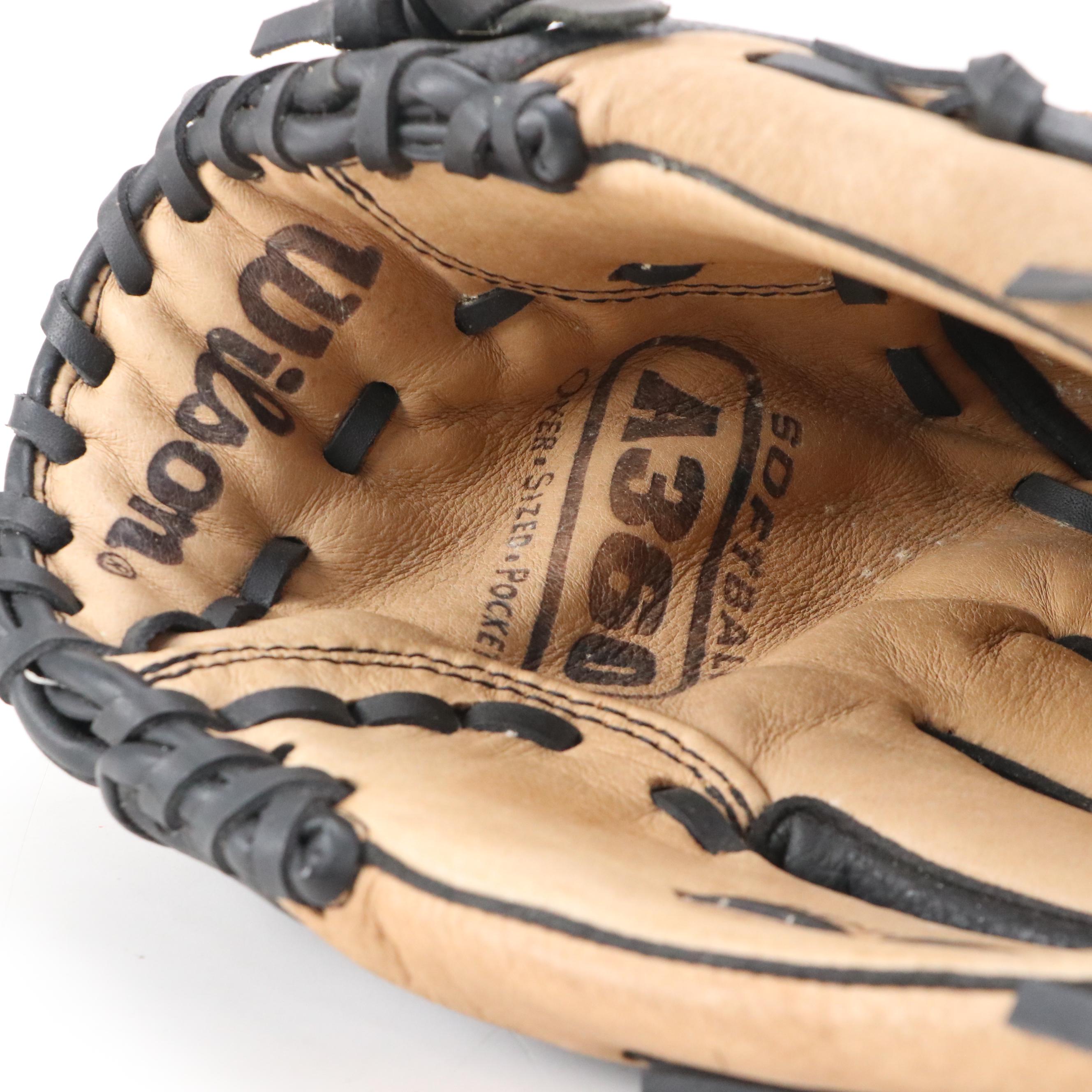 Amoco Toy Tanker Truck with Toy Fire Truck, Softball Glove and Baseballs