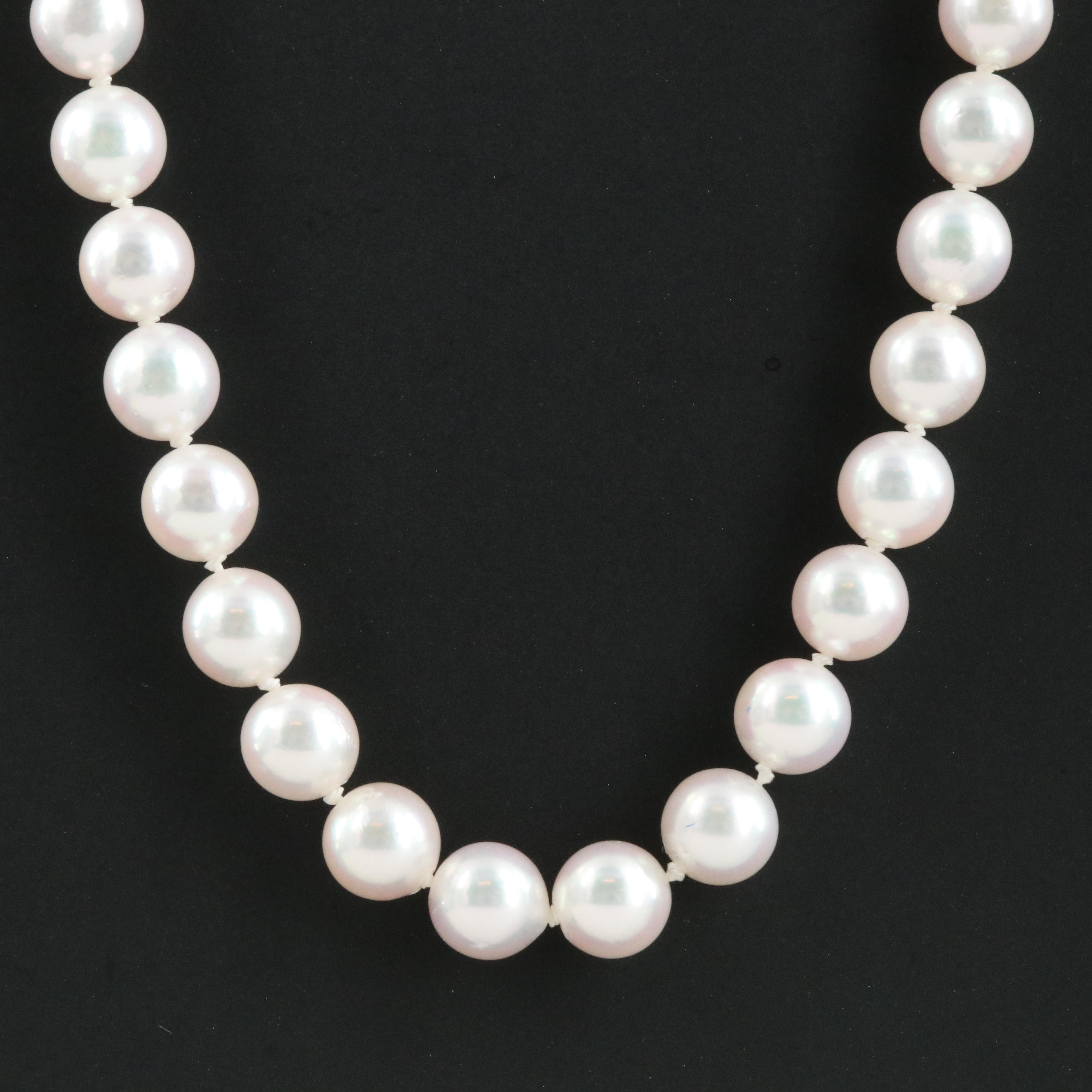 Tasaki Shinju Pearl Necklace with 18K Clasp