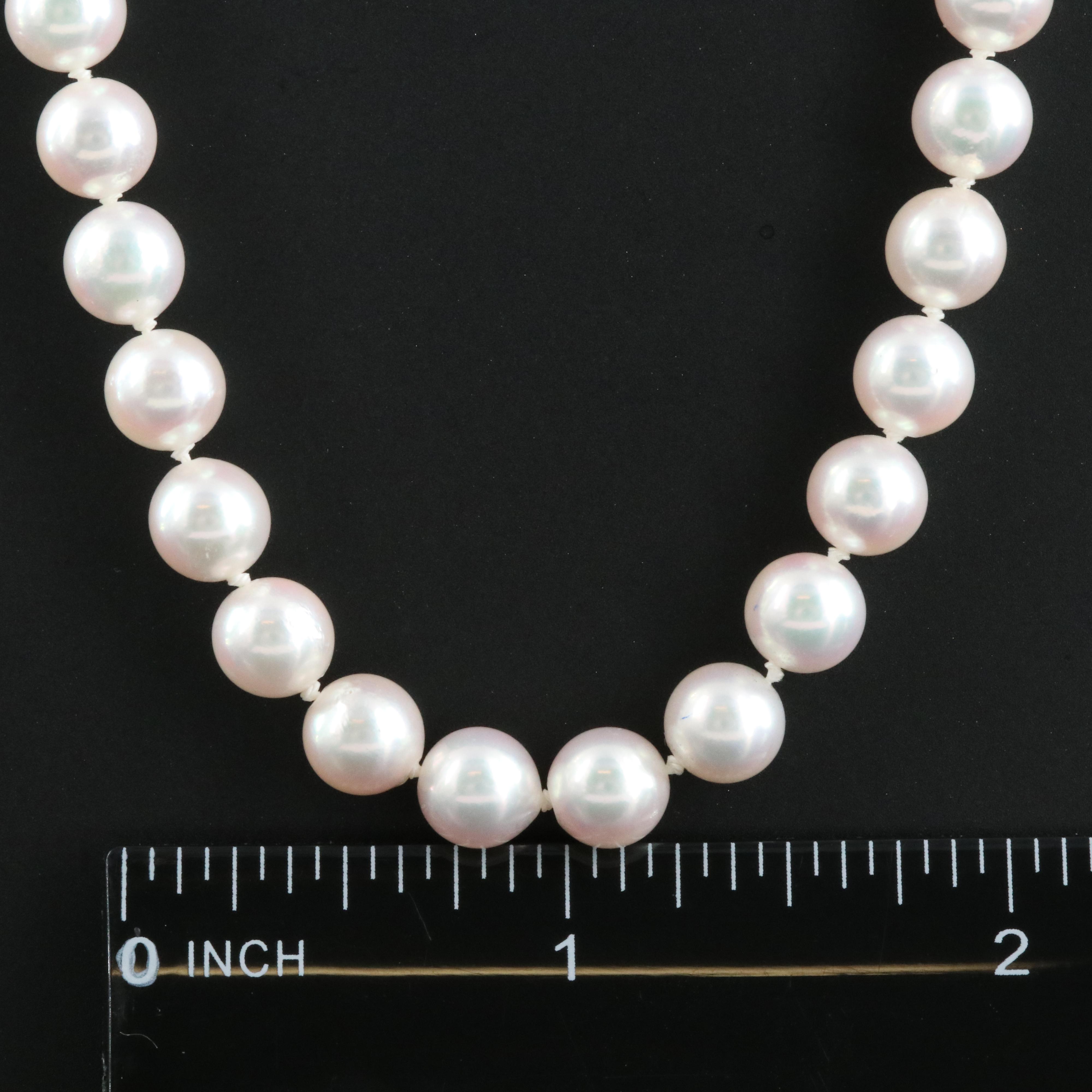Tasaki Shinju Pearl Necklace with 18K Clasp