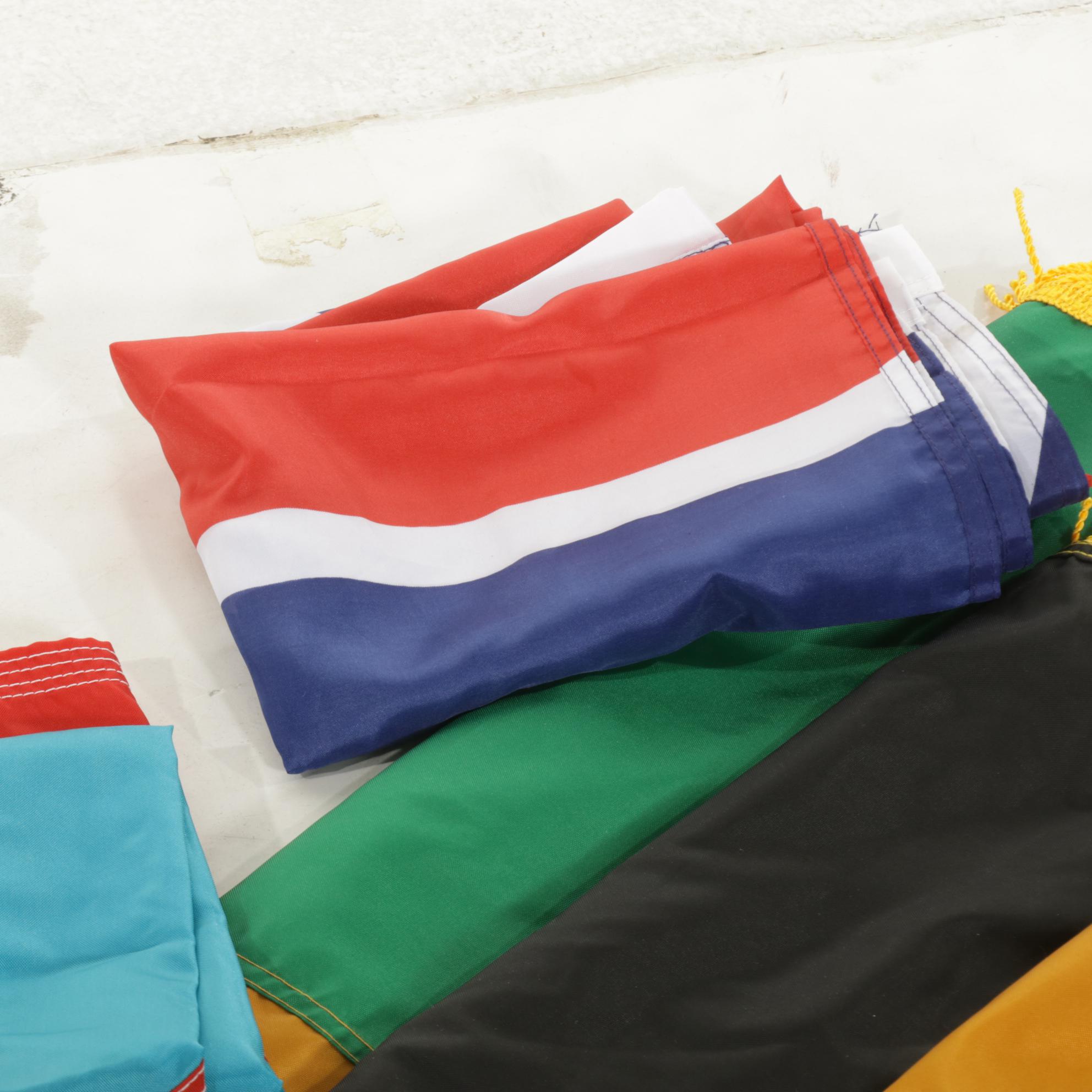 Flag Collection with US, UK, United Nations, and Eight Others