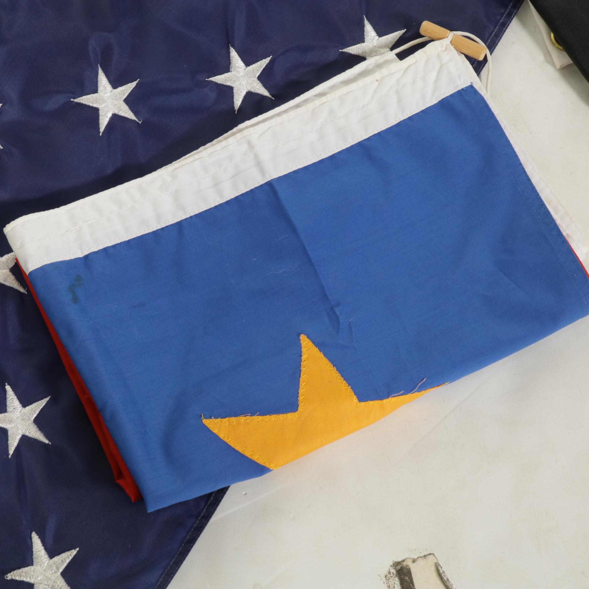 Flag Collection with US, UK, United Nations, and Eight Others