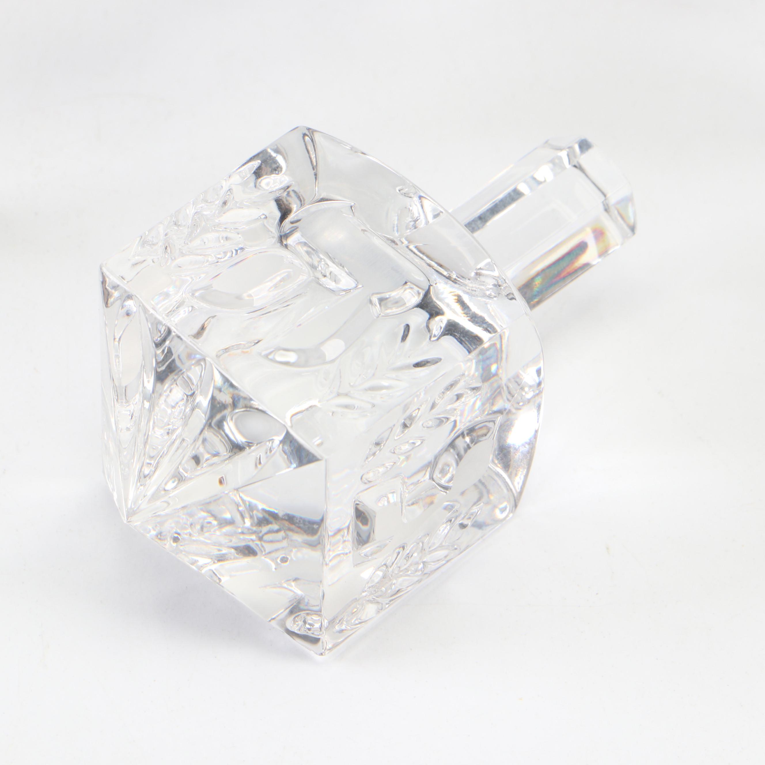 Eilon Mosaics Stone and Metal Menorah with Crystal Dreidel with More