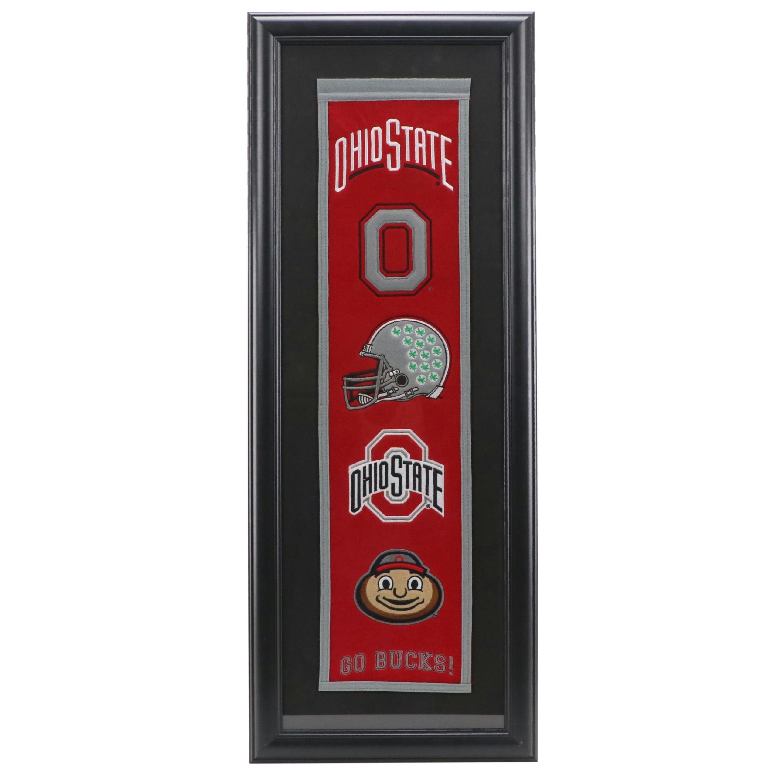 Ohio State University Felted Banner Wall Hanging