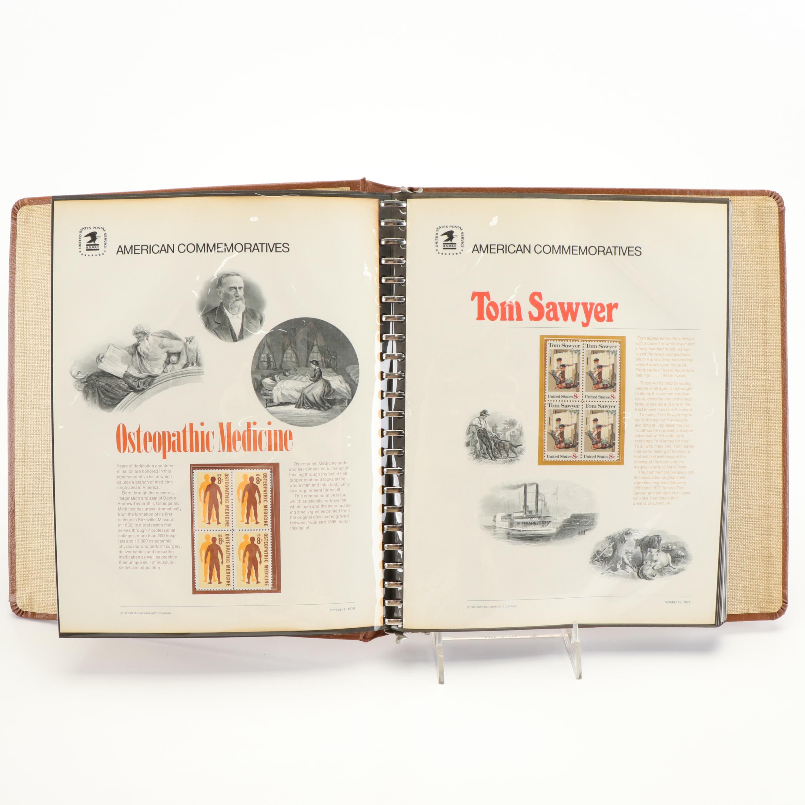 Two Albums of U.S. Commemorative Plate Block Stamp Panels